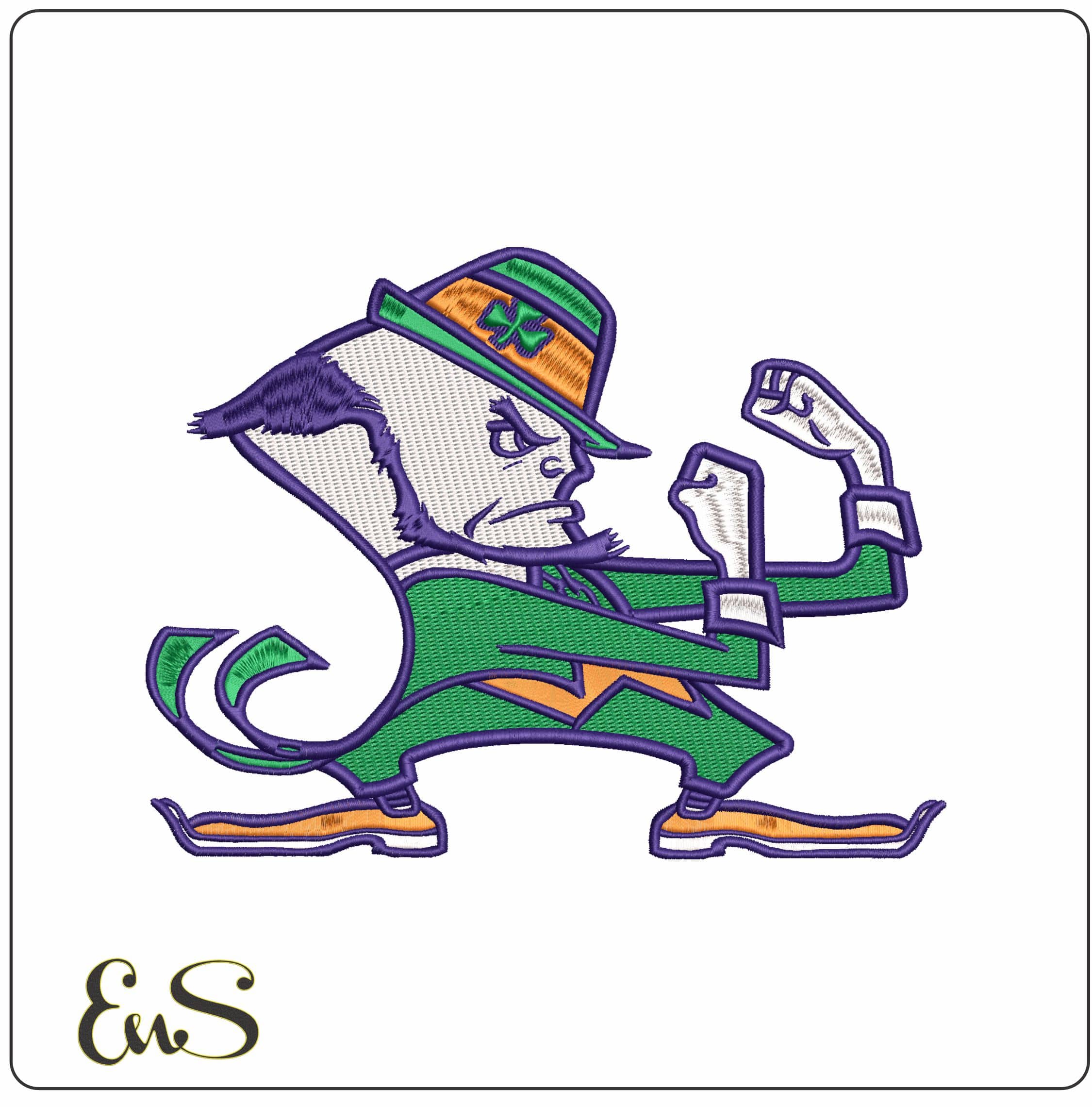 Fighting Irish Notre Dame College - Elegant embroidery design file - instant download