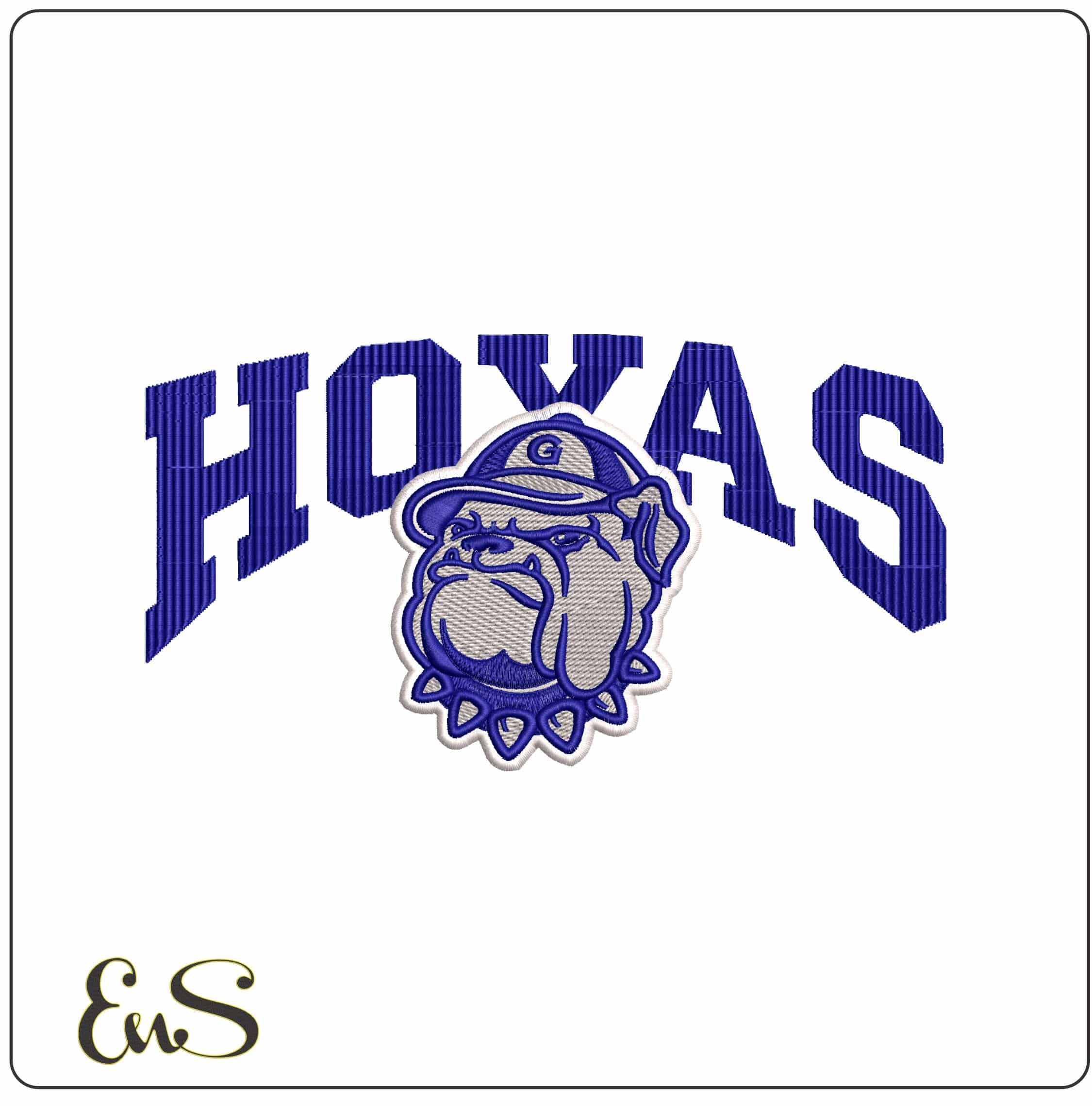 Georgetown Hoyas Bulldog Wordmark Embroidery Design
