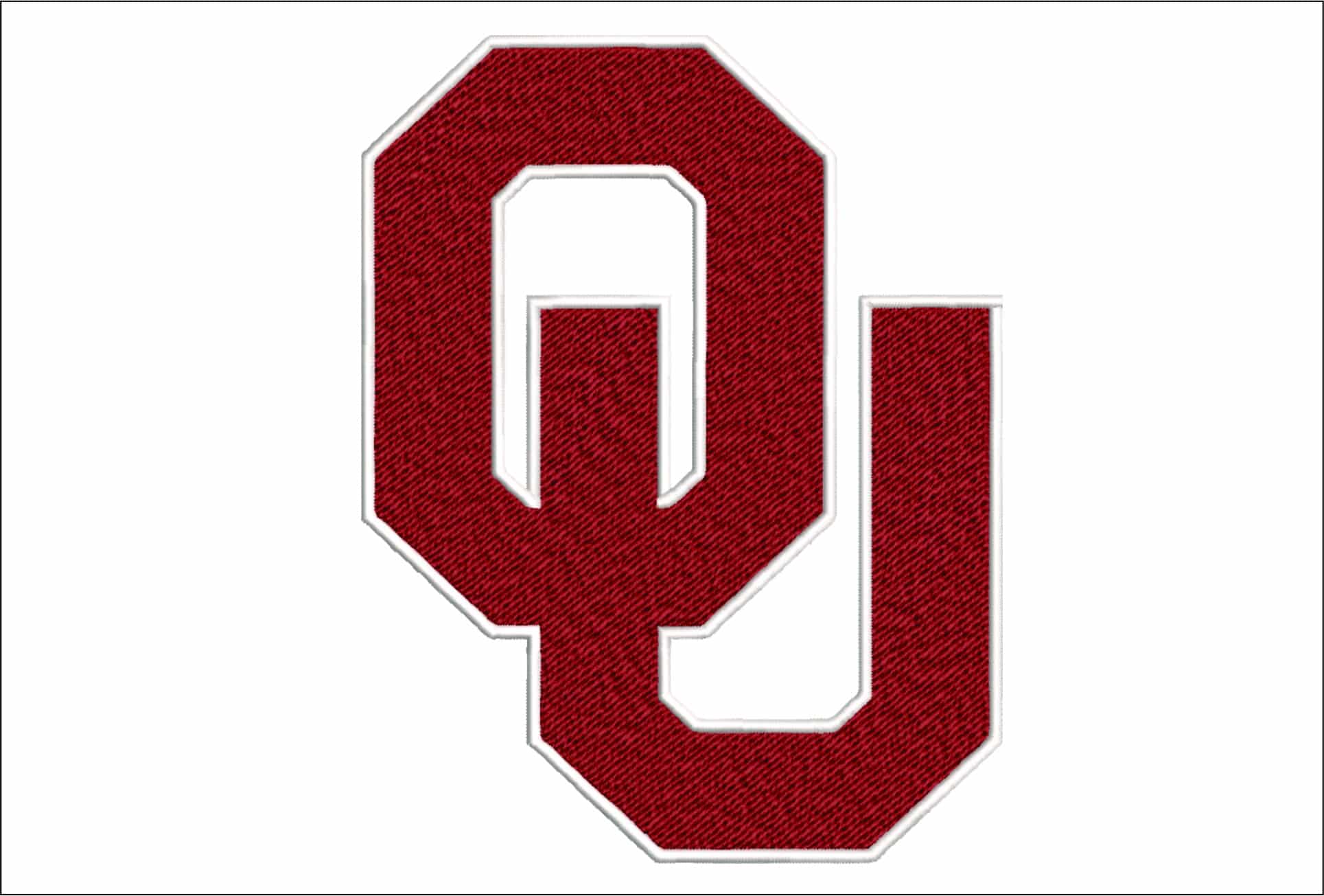 Oklahoma Sooners Interlocking OU Logo Embroidery Design with Small Sizes