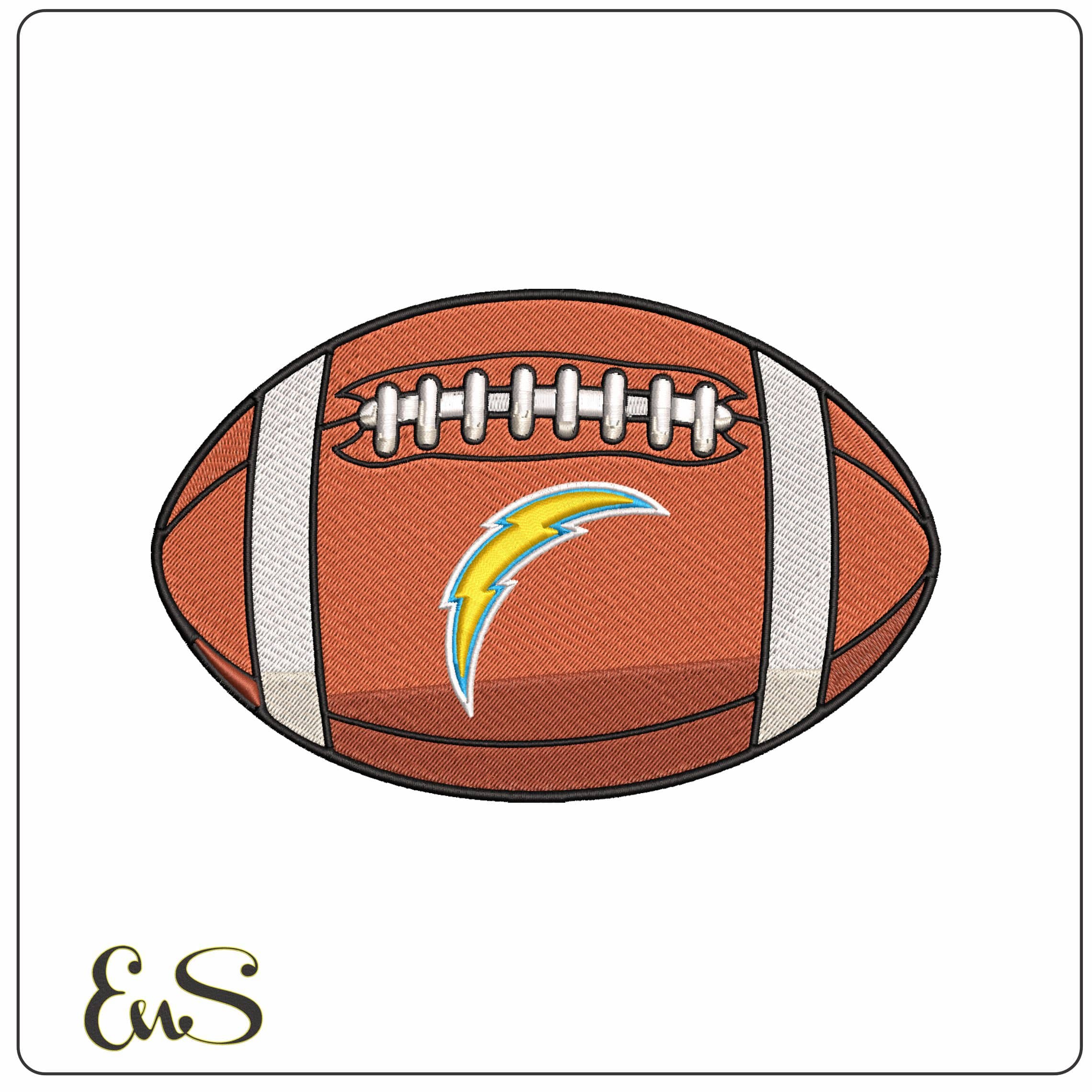 LA Chargers American Football NFL   - Elegant embroidery design file - instant download