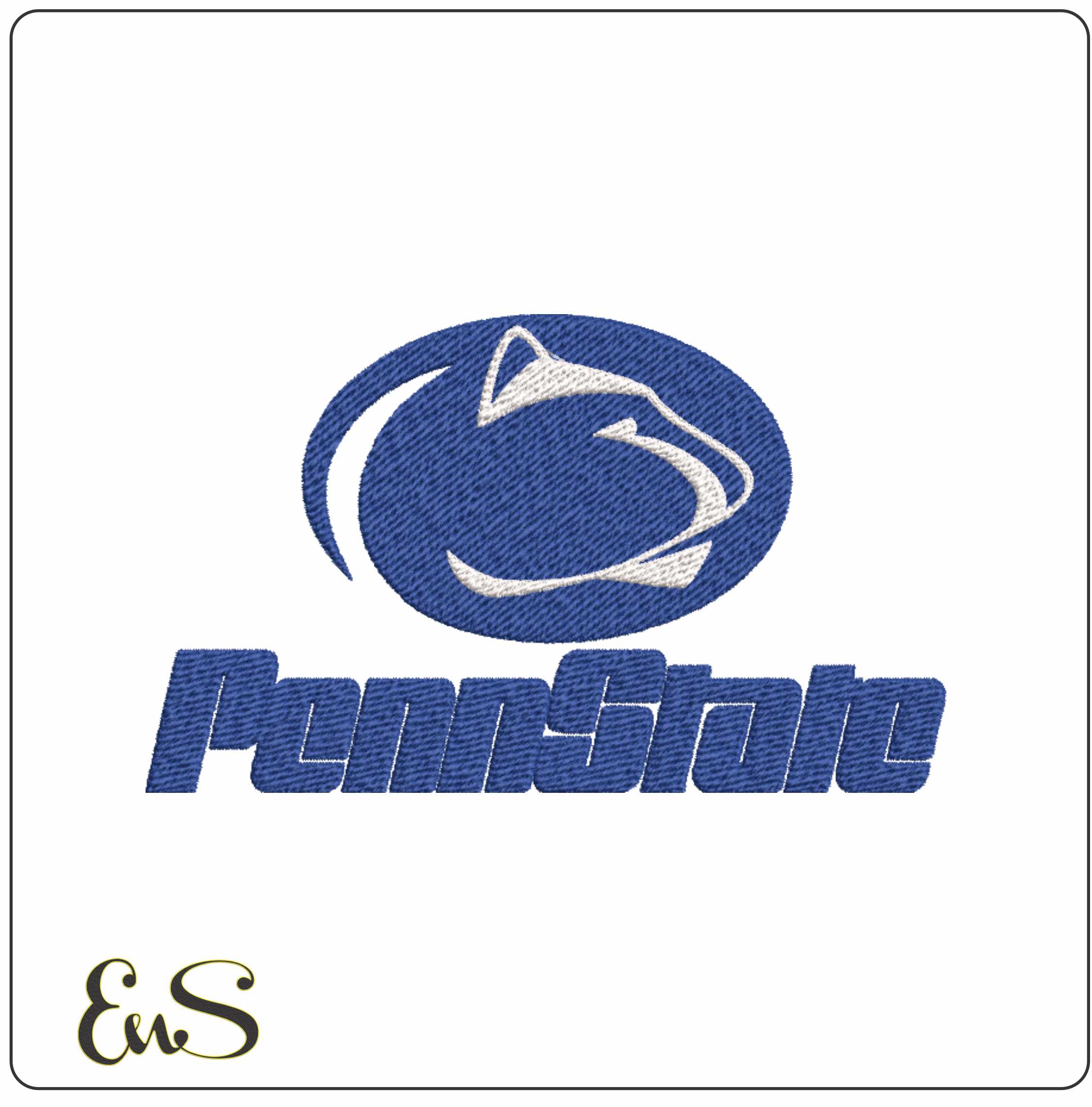 Penn State Nittany Lion Oval Logo Embroidery Design