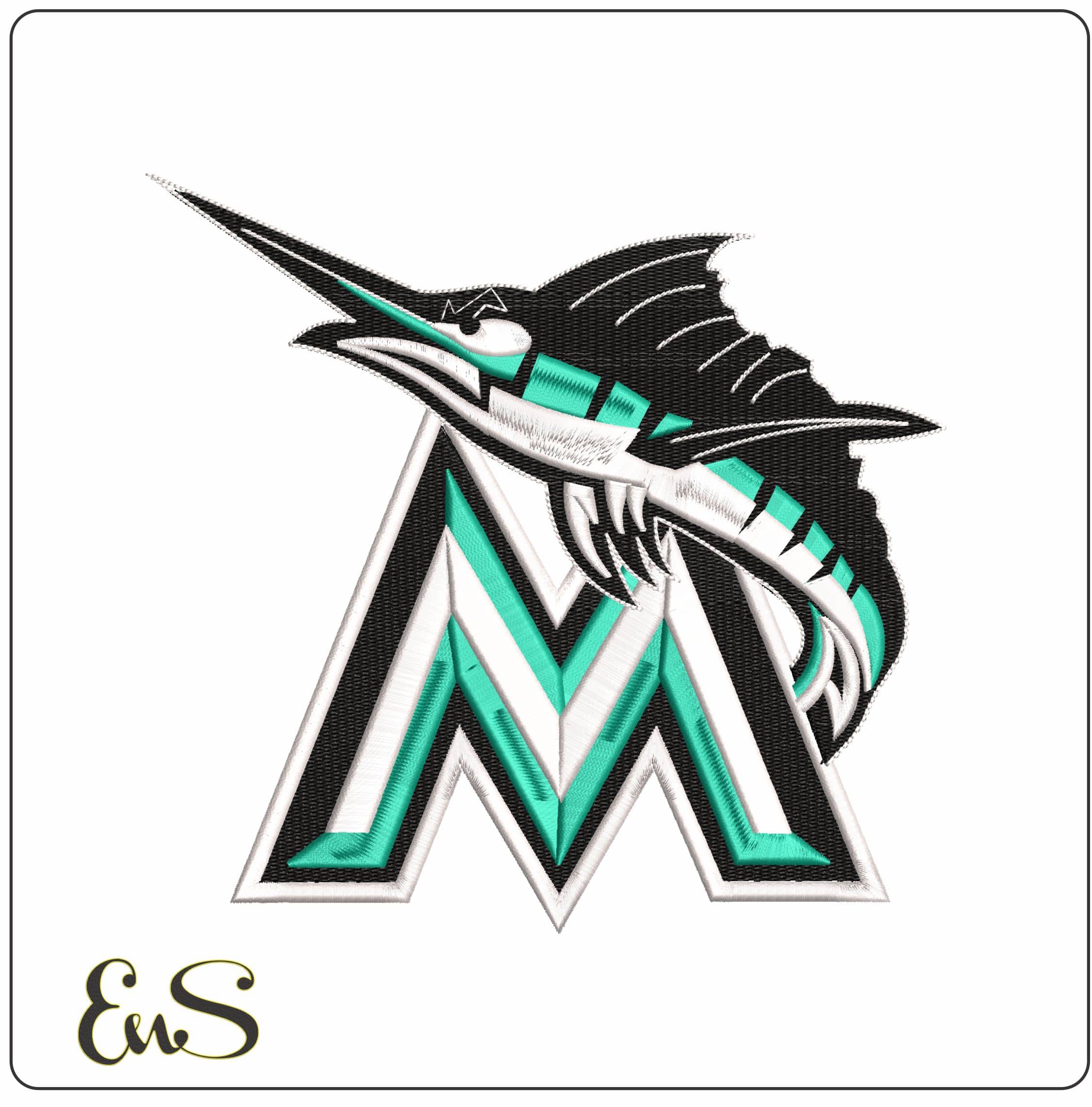Midwest Marlins Softball Embroidery Design