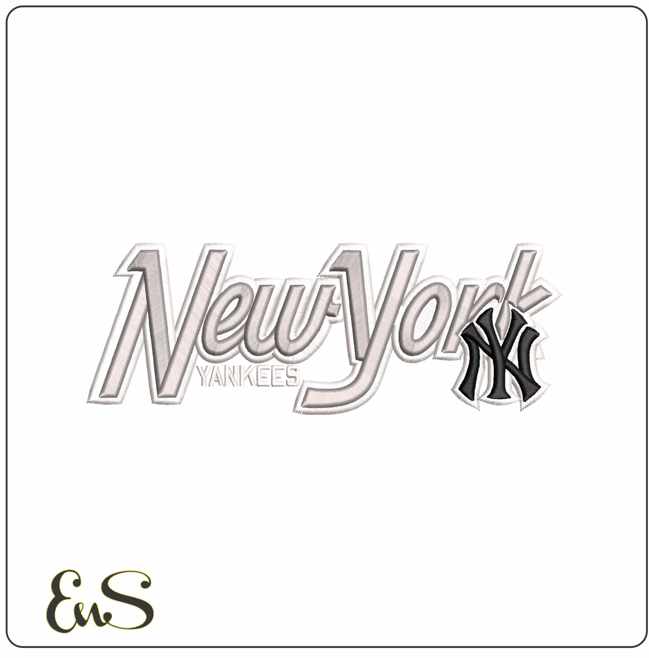 New York NY Yankees MLB - Elegant embroidery design file - instant download