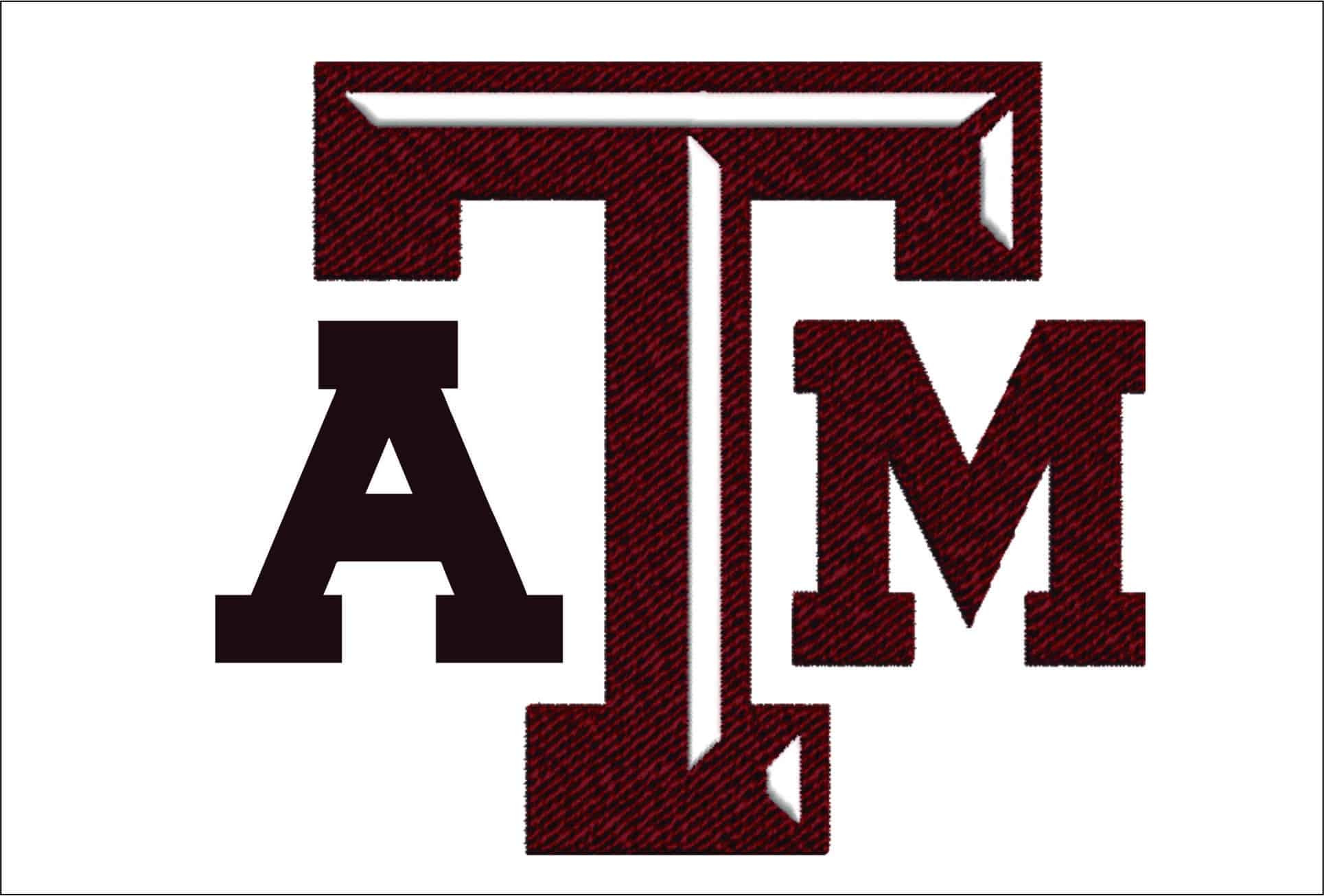 Texas A&M Aggies ATM Logo Embroidery Design