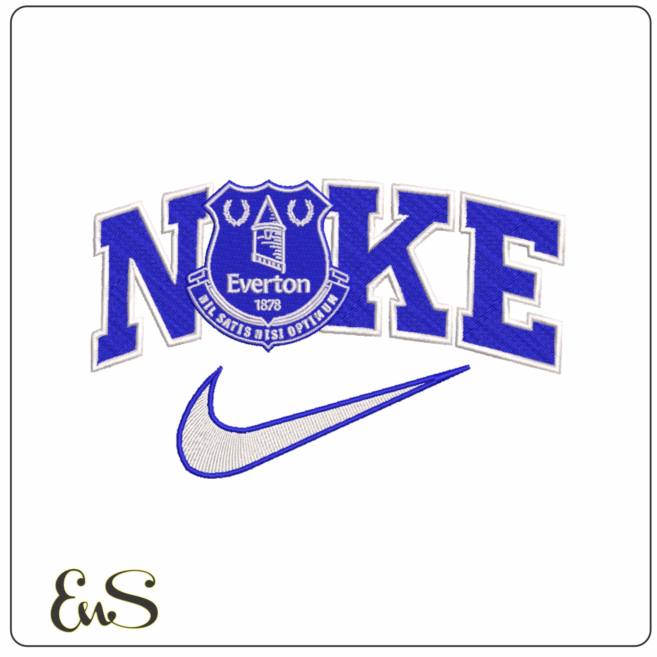 Nike Everton   - Elegant embroidery design file-instant download