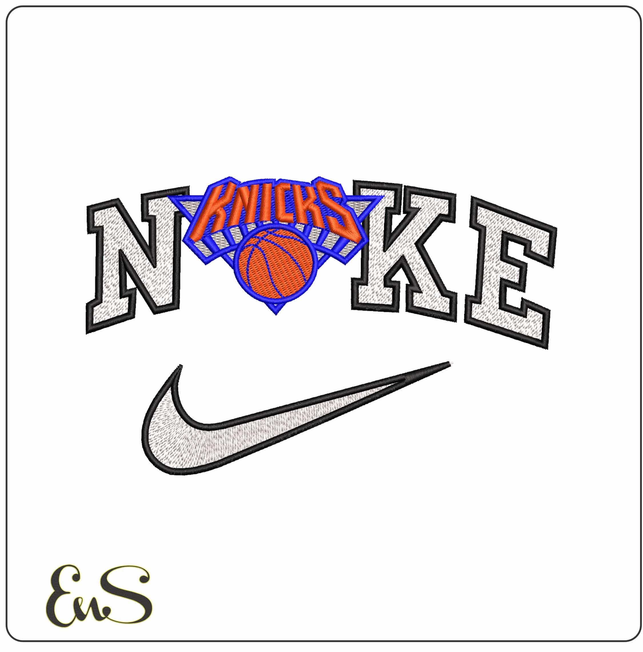 Nike New York Knicks NBA - Elegant embroidery design file-instant download