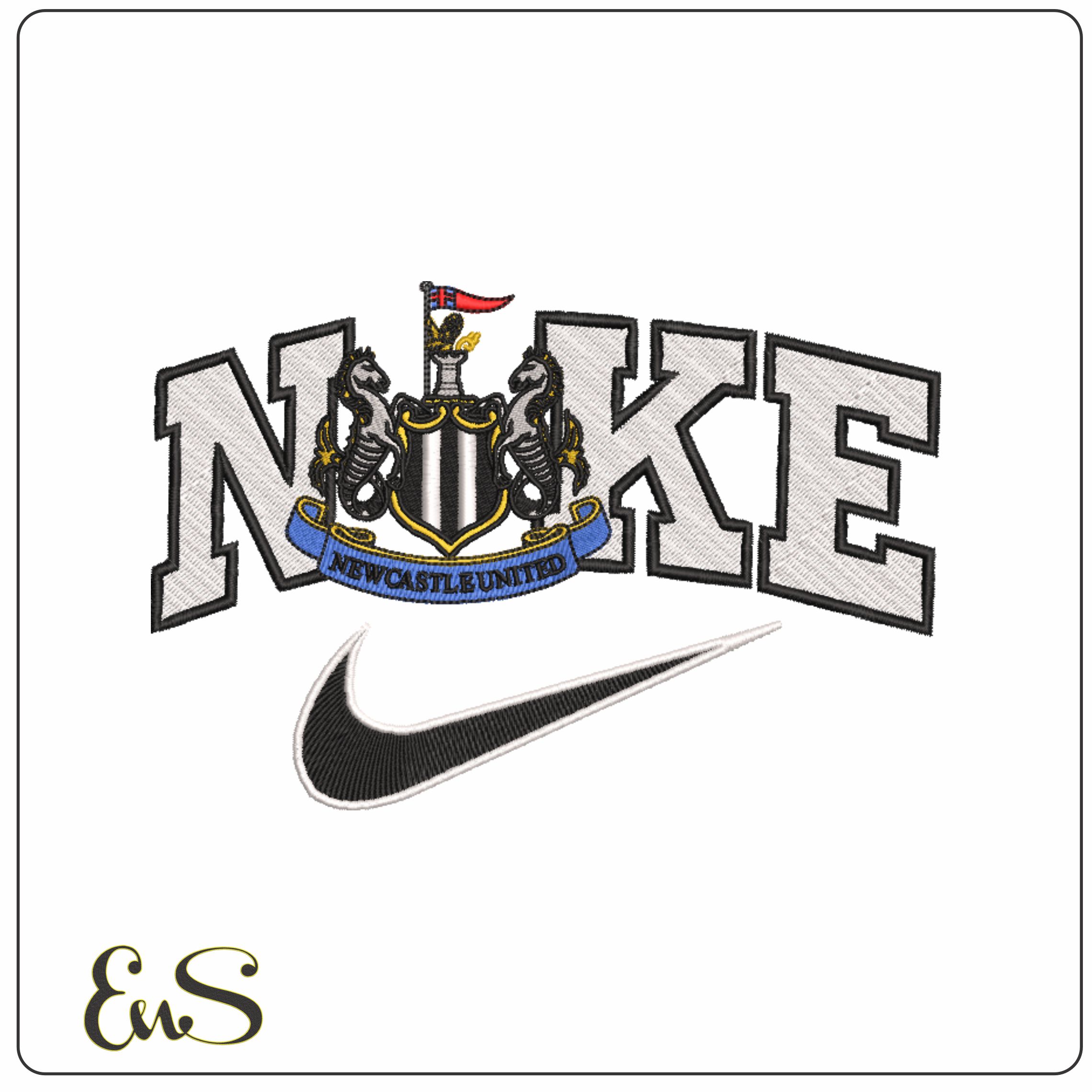 Nike Newcastle   - Elegant embroidery design file-instant download