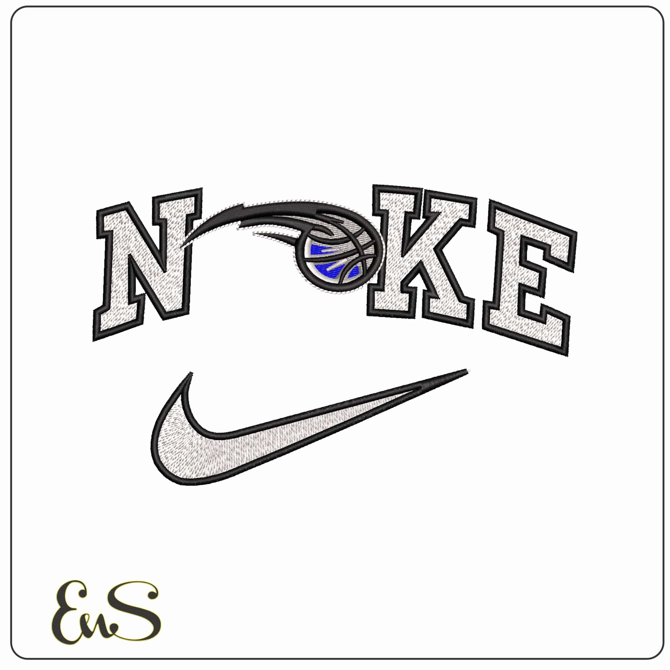 Nike Orlando Magic Basketball NBA - Elegant embroidery design file-instant download