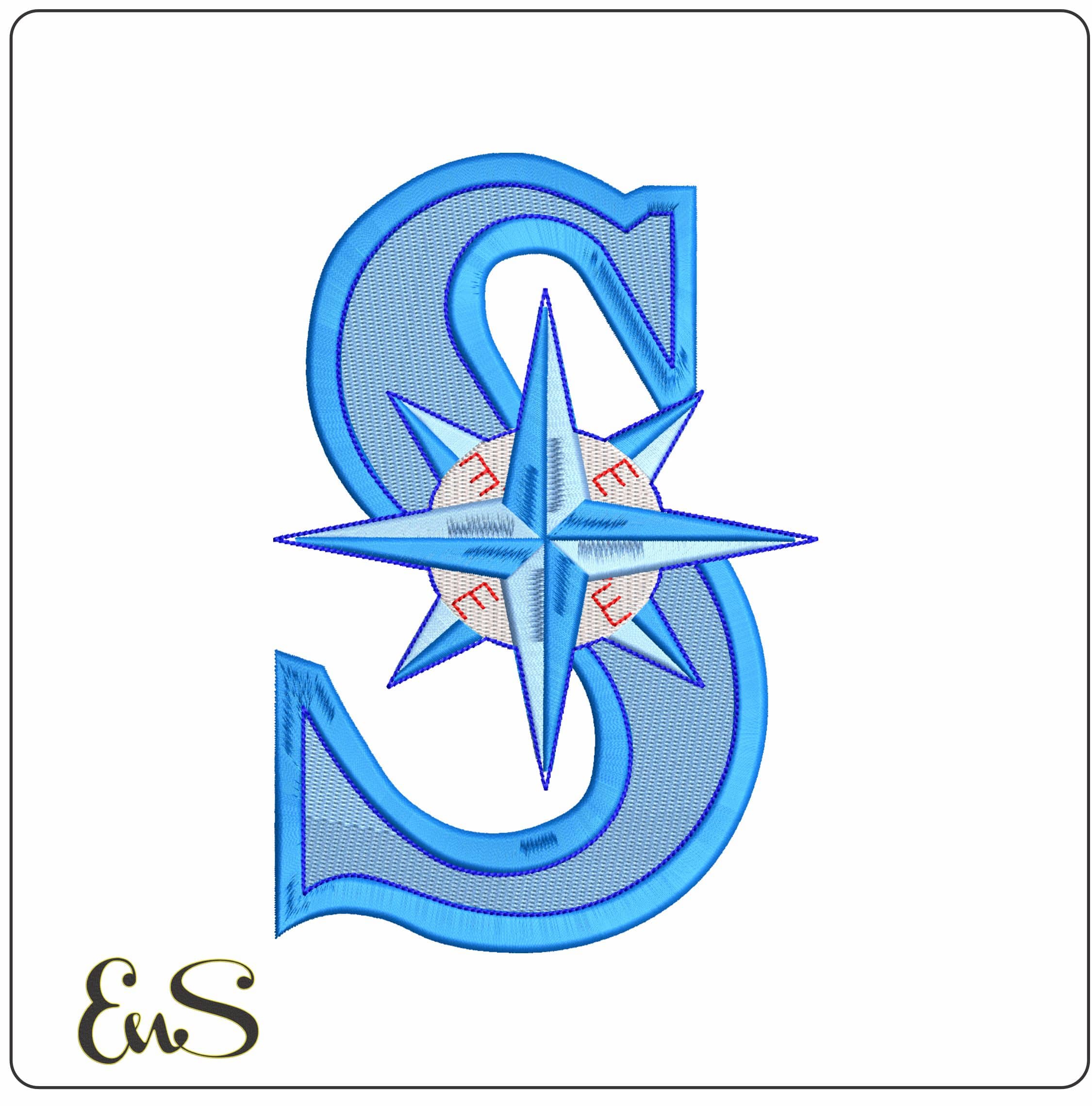 Seattle Mariners S MLB   - Elegant embroidery design file-instant download