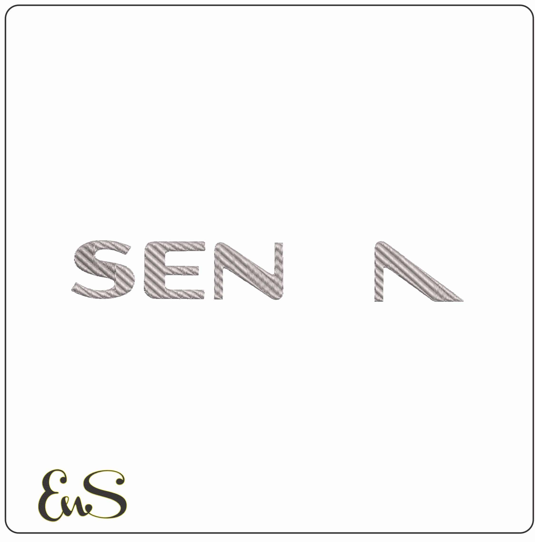 Senna Logo - Elegant embroidery design file-instant download