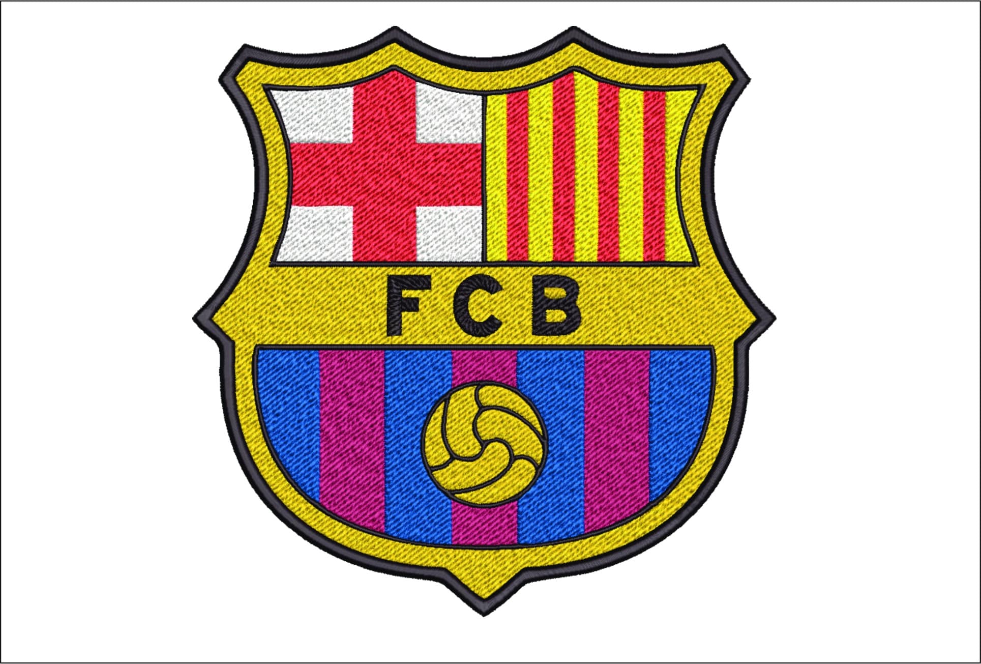 Barcelona embroidery design - FCB Spain design machine pattern Sports Football embroidery file instant download in a frame