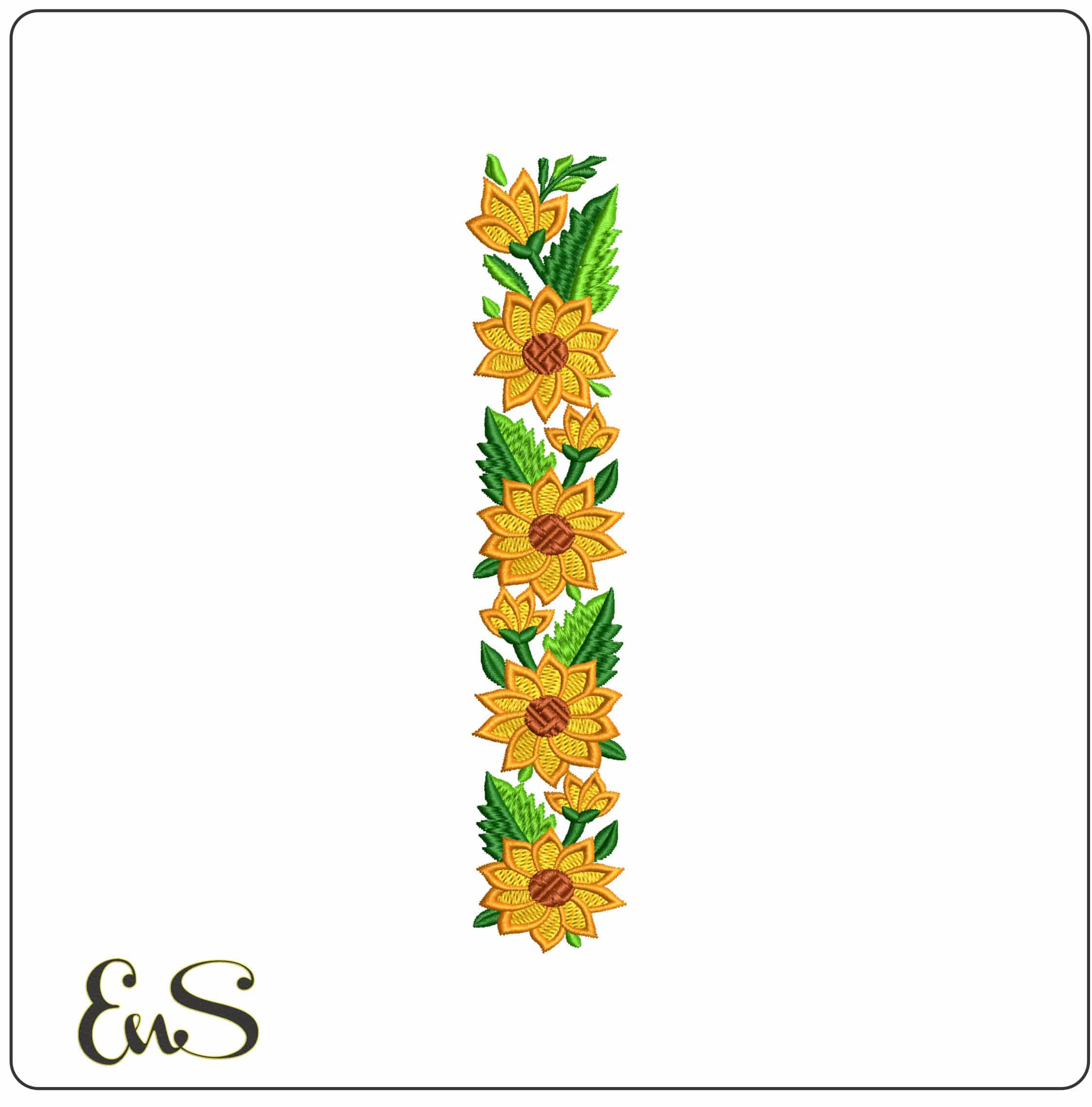 Sunflower String Embroidery Design