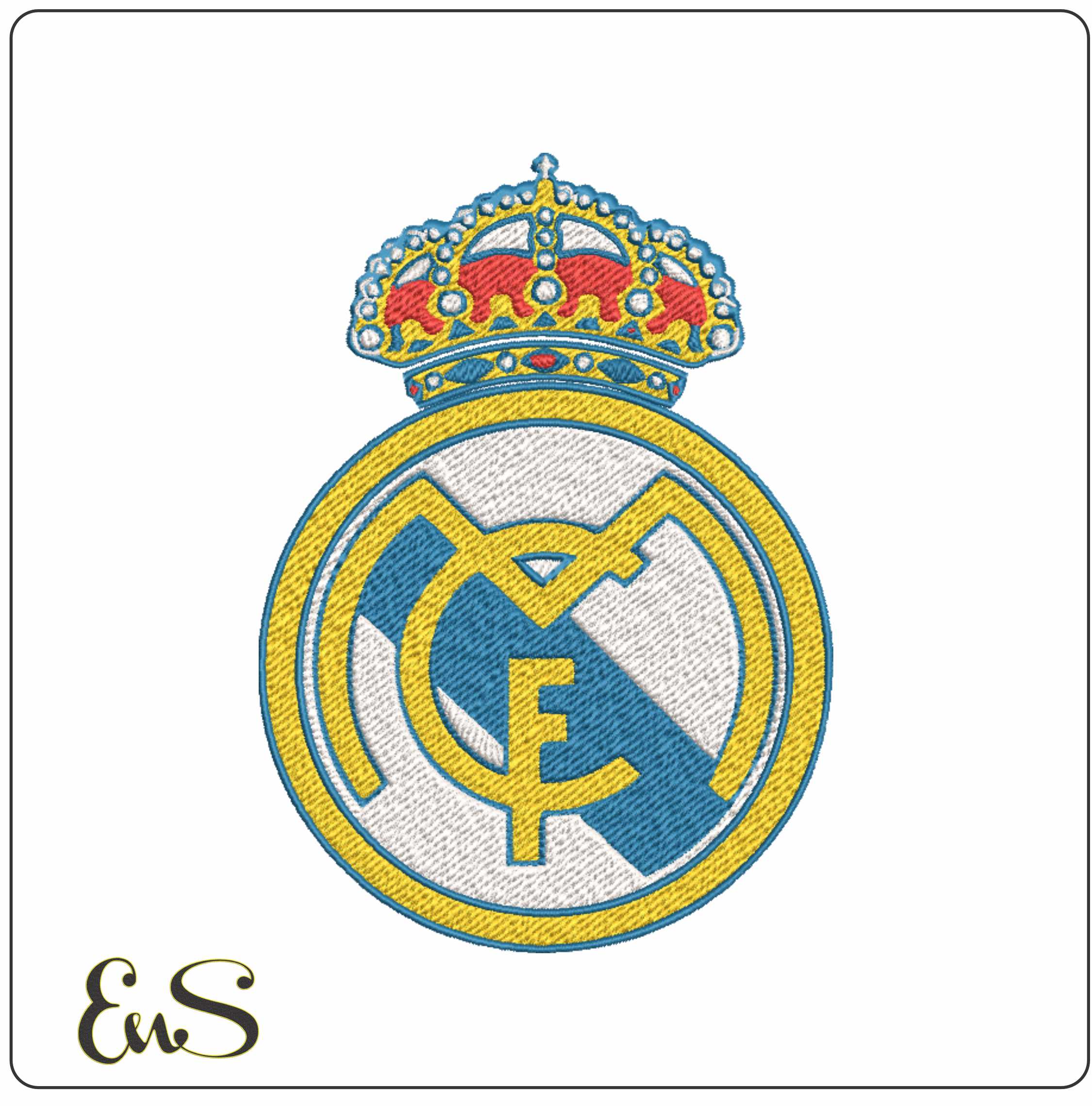 Real Madrid CF Crest Embroidery Design