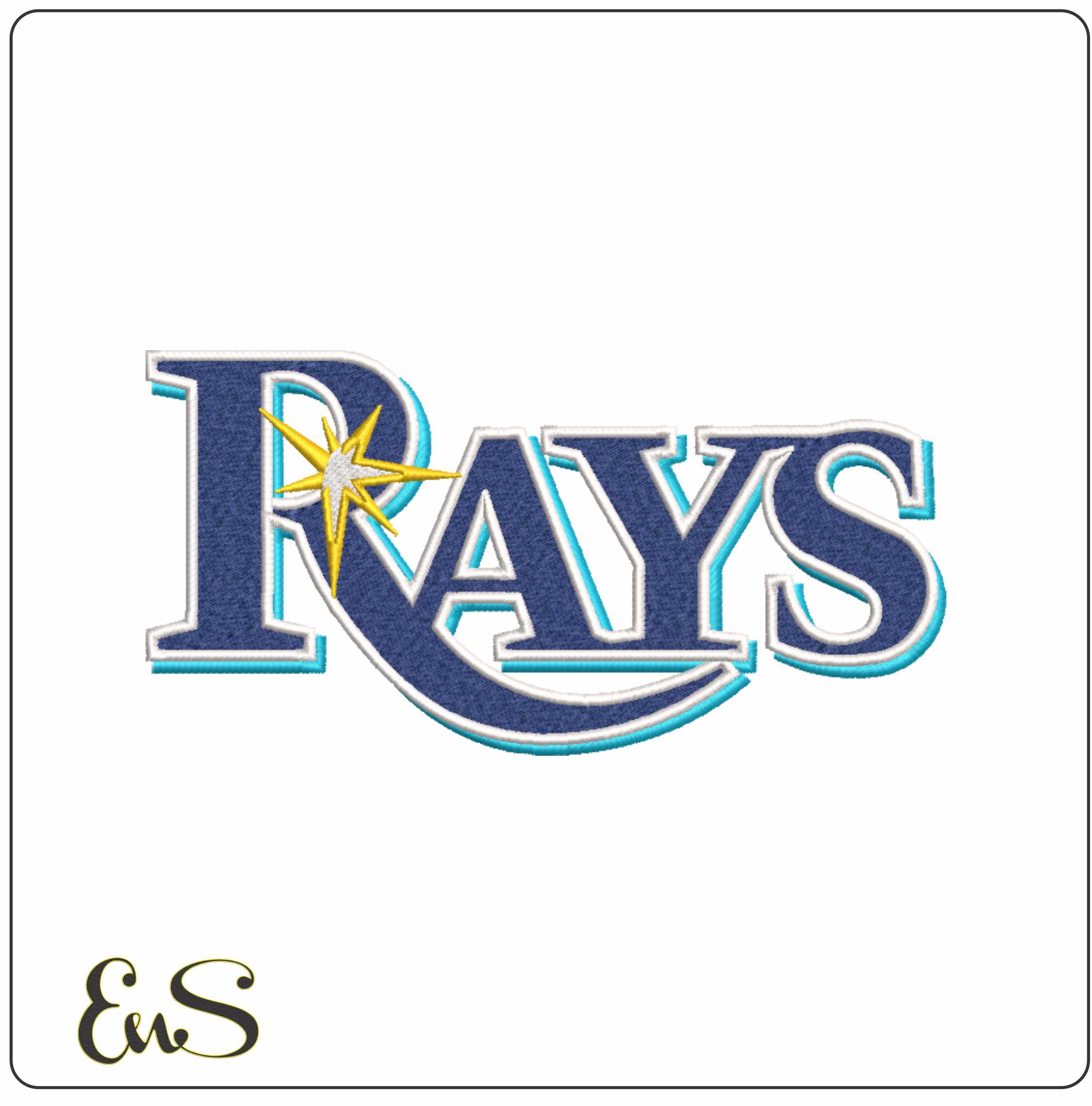 Tampa Bay Rays Logo Embroidery Design
