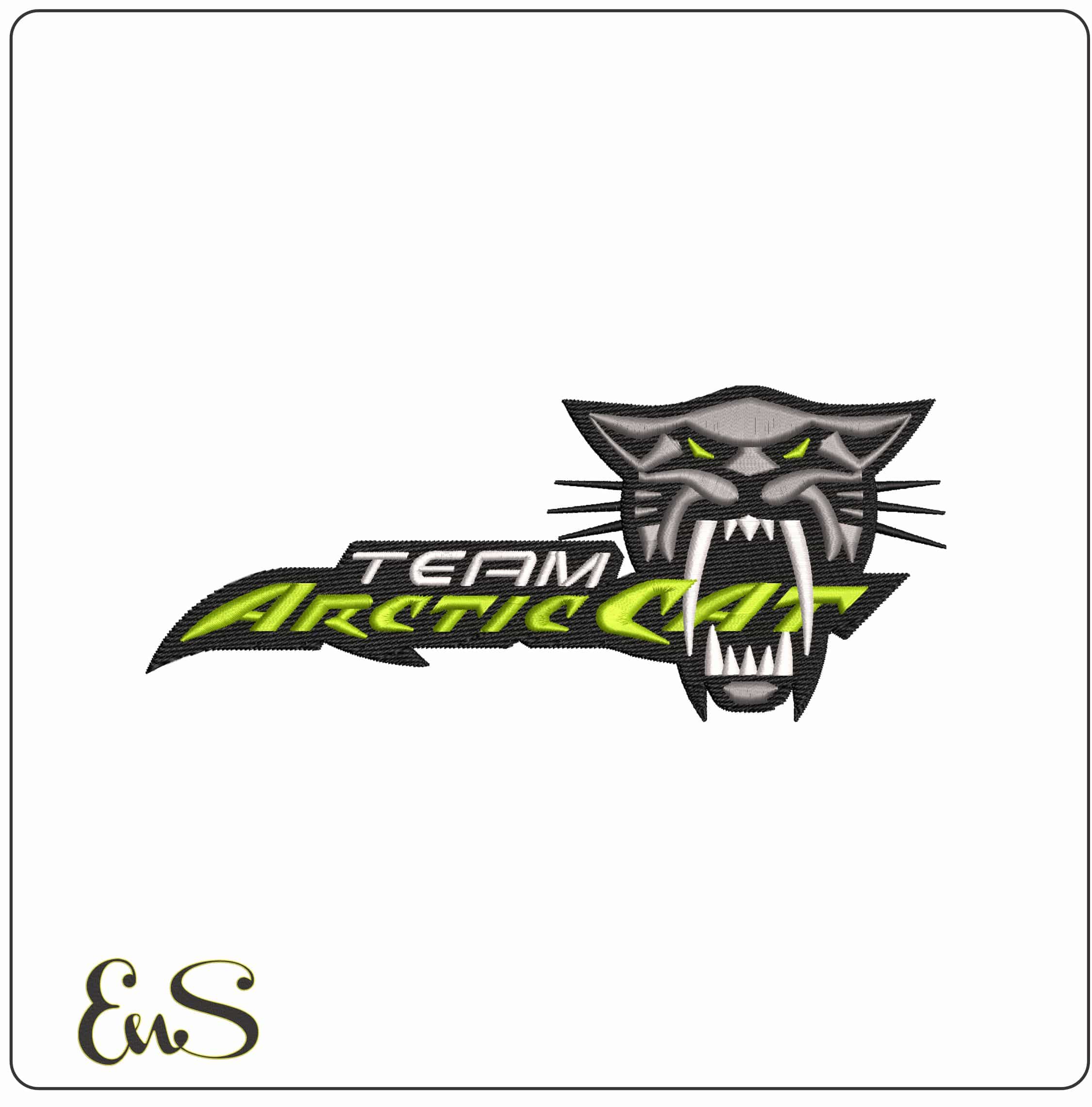 Team Arcticcat Snarl - Elegant embroidery design file-instant download
