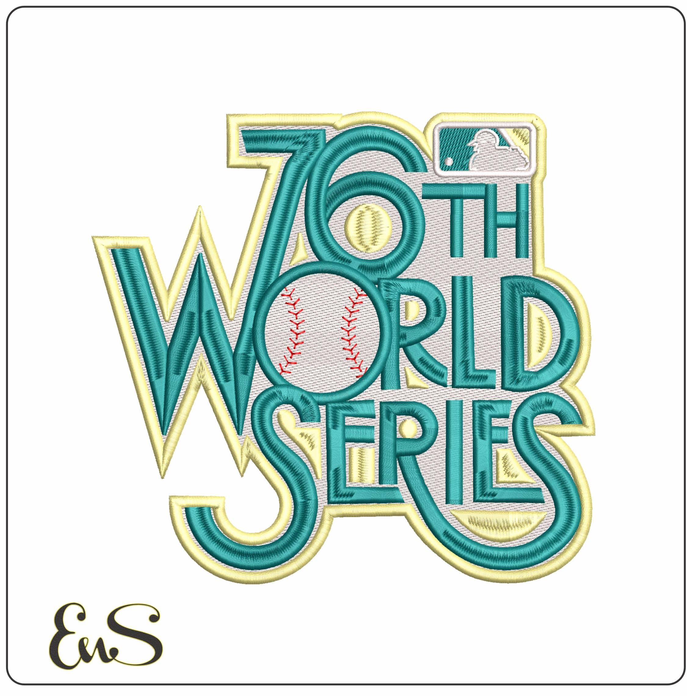 WORLD SERIES 76TH - Elegant embroidery design file-instant download
