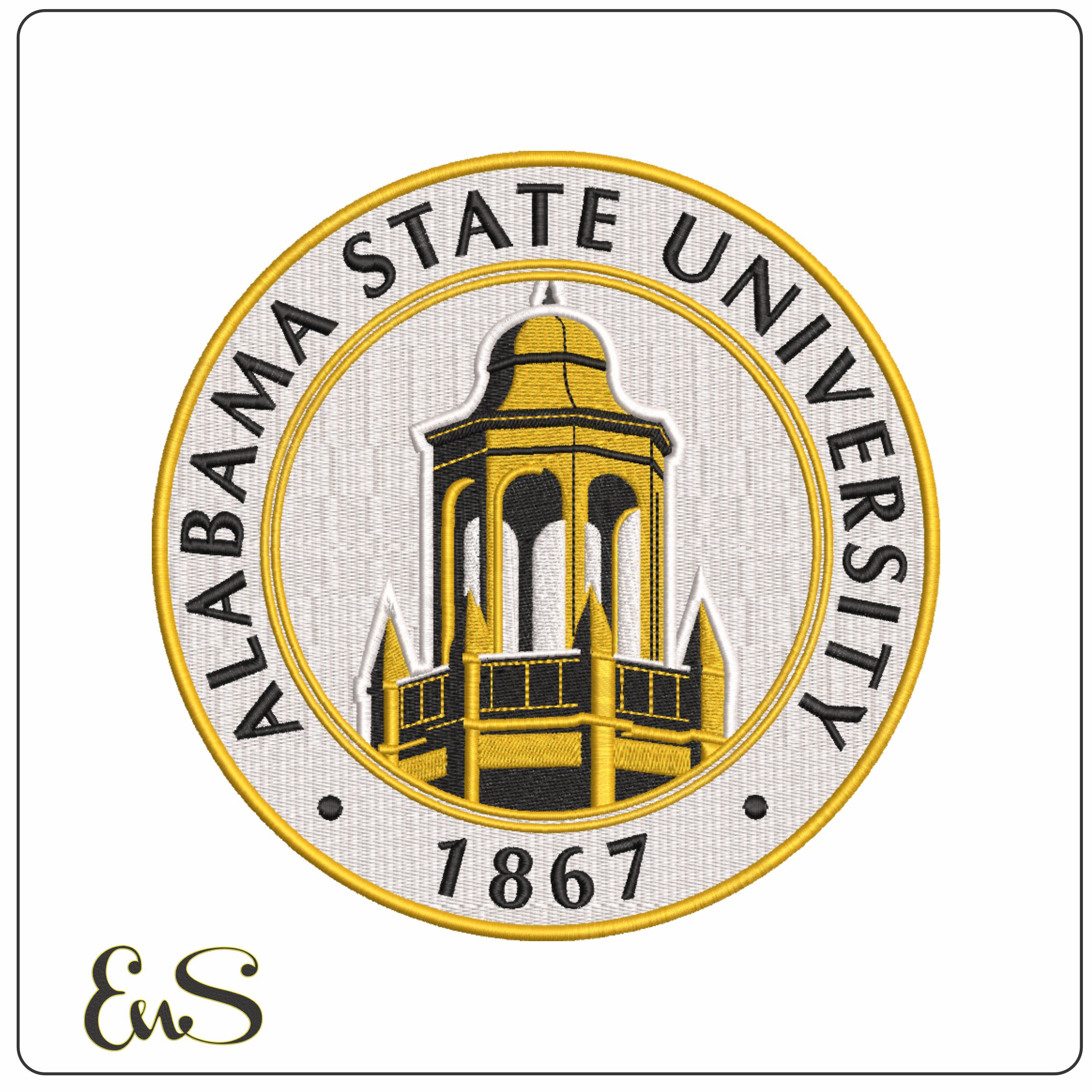 Alabama State Hornets emblem Alabama State University    - Elegant embroidery design file-instant download