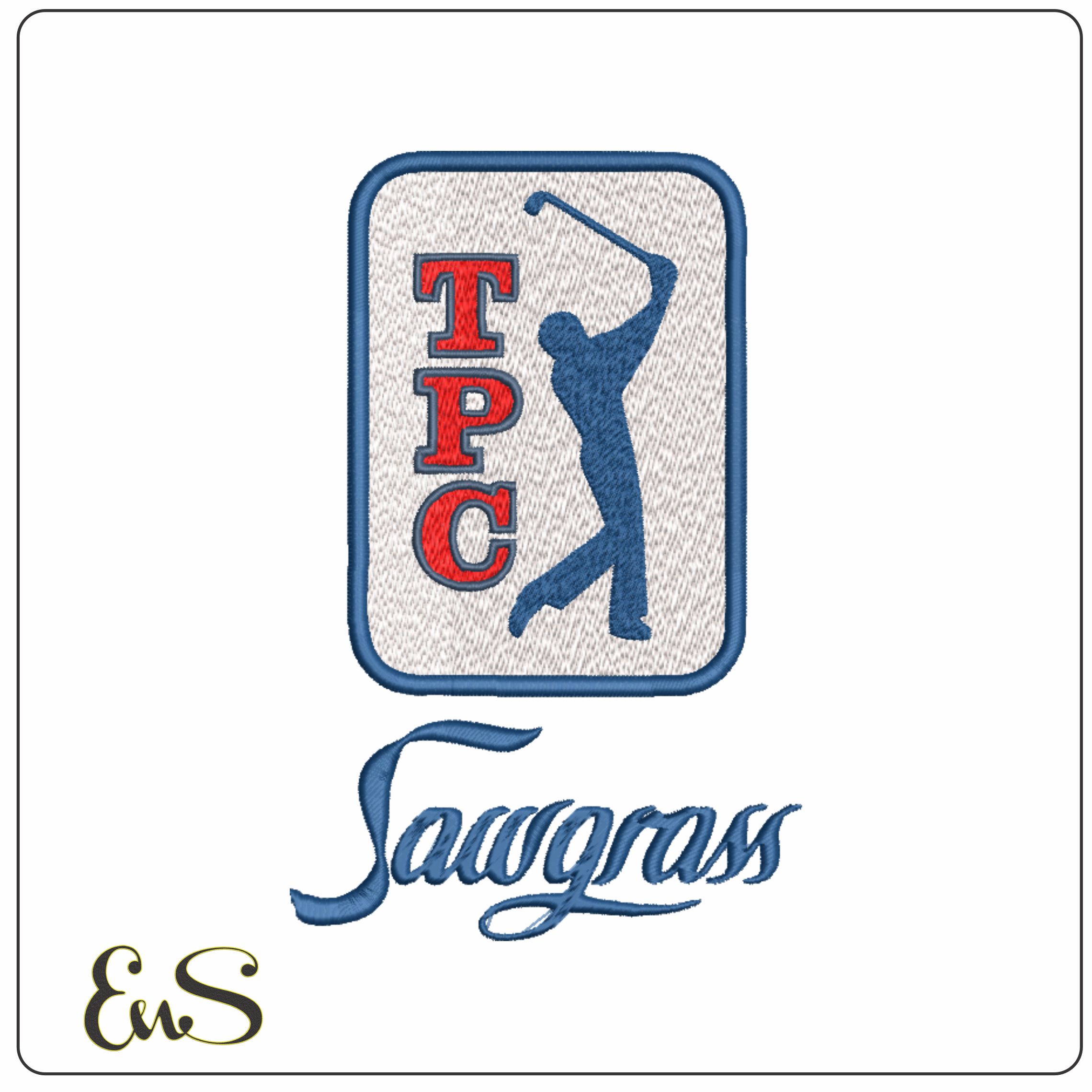 TPC Sawgrass Golf Course Logo Embroidery Design