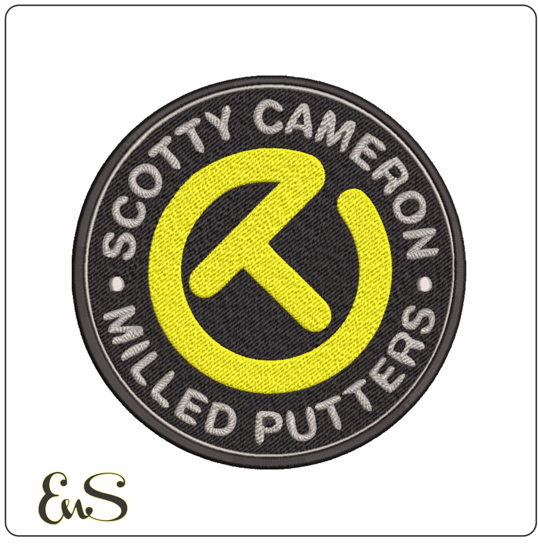Scotty Cameron Circle T embroidery design - Putter course Logo design machine pattern Sports embroidery file instant download in a frame