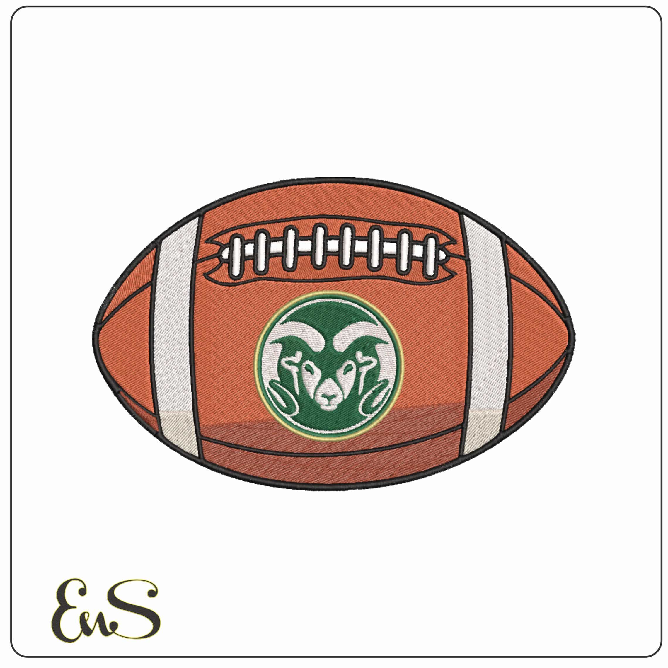 Colorado State Rams Football Embroidery Design