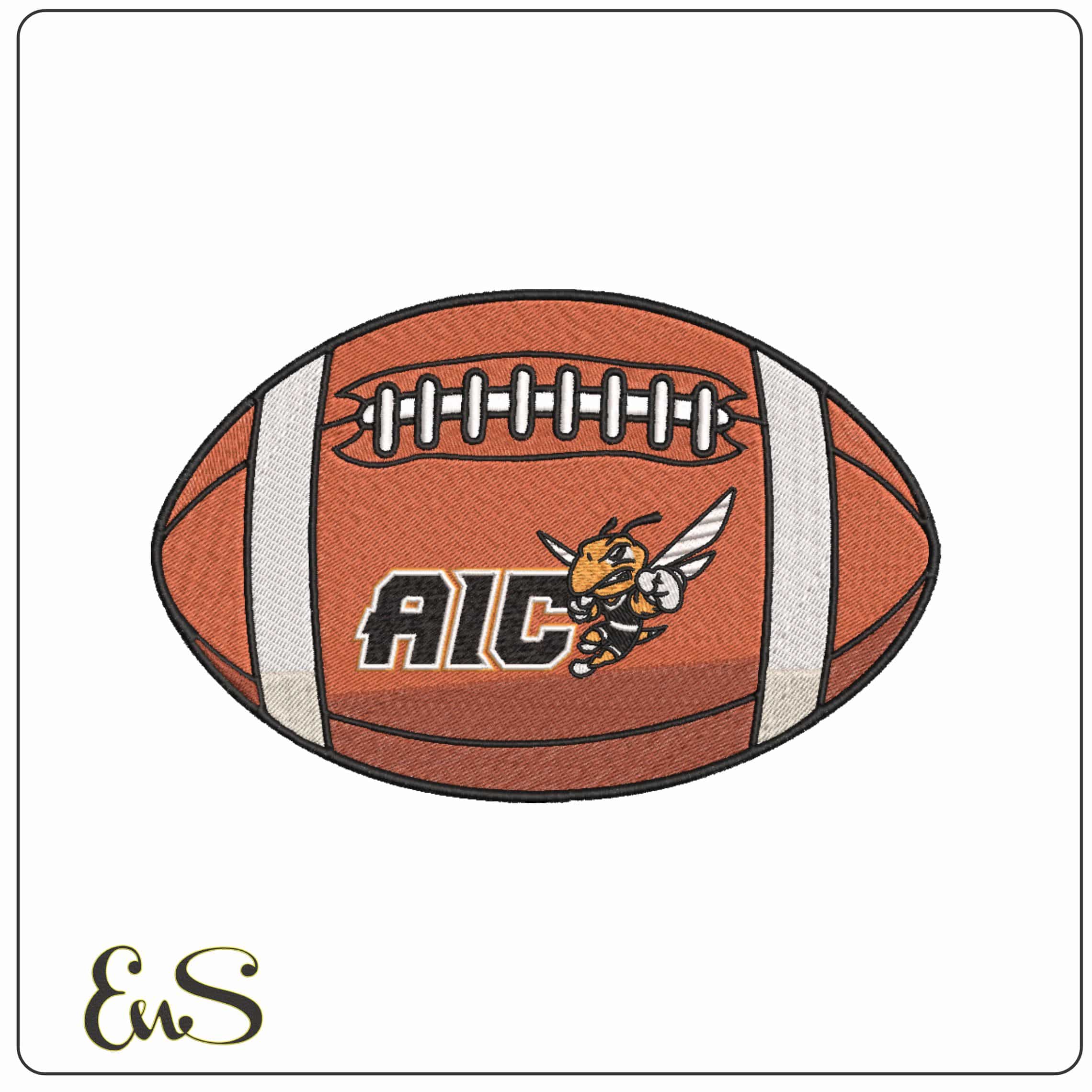 AIC Yellow Jackets Rex Football Embroidery Design