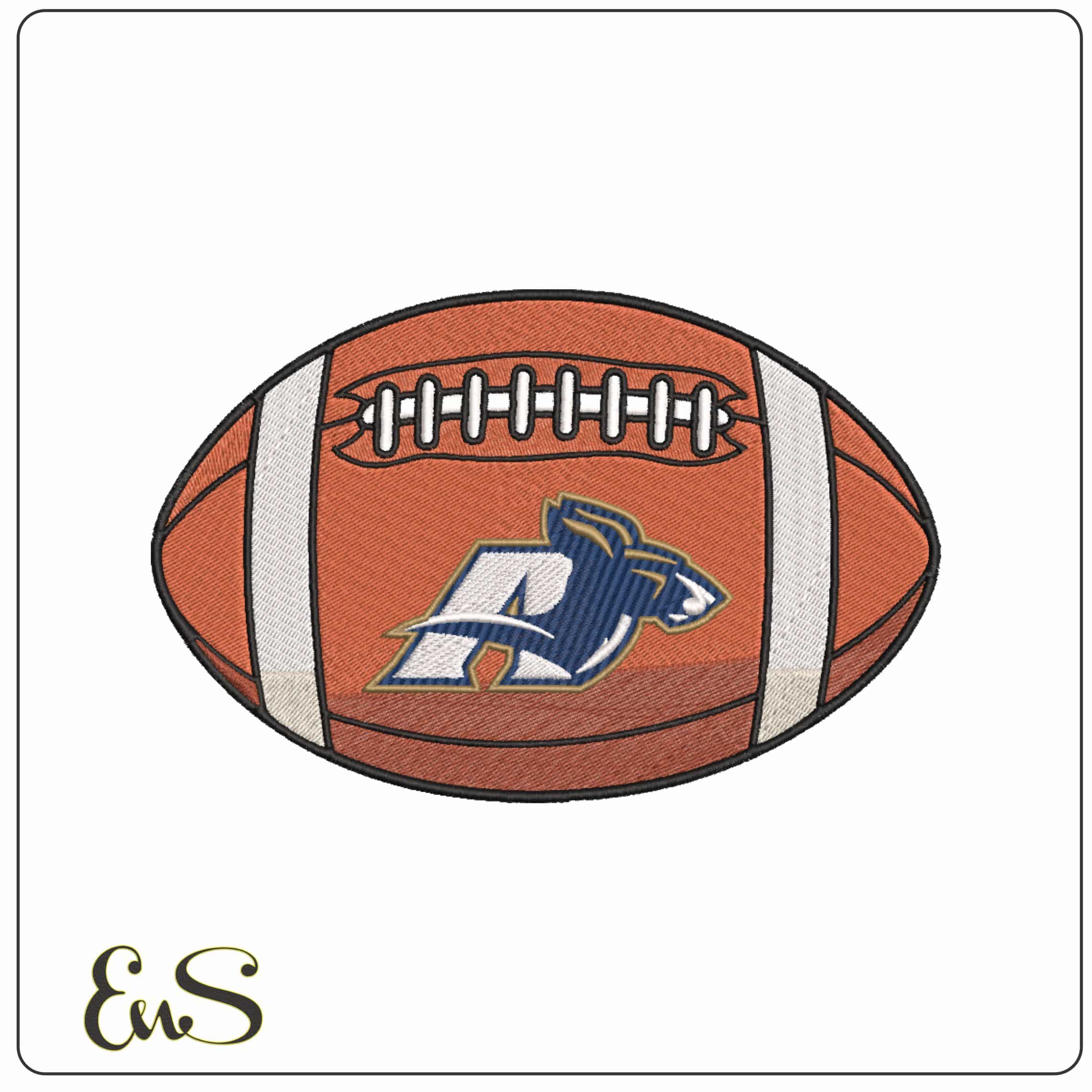 American Football Akron Zips 2008 2015 University   - Elegant embroidery design file-instant download