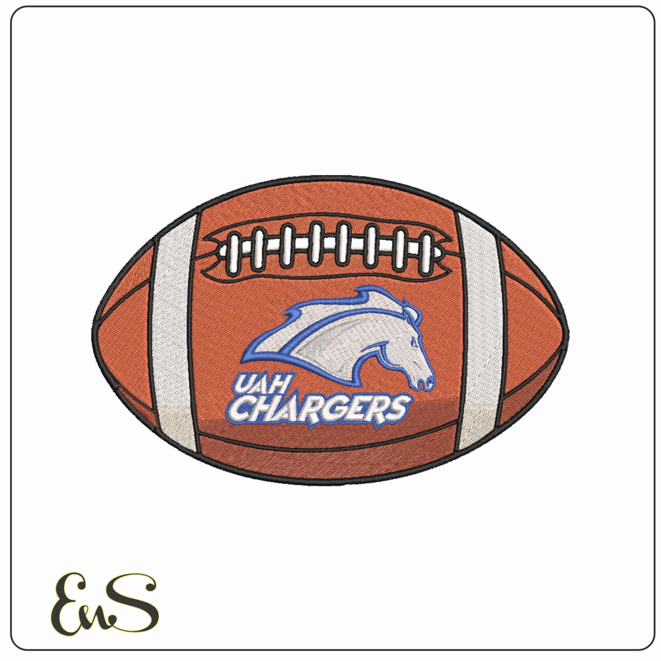 American Football Alabama Huntsville Chargers 2005 University   - Elegant embroidery design file-instant download