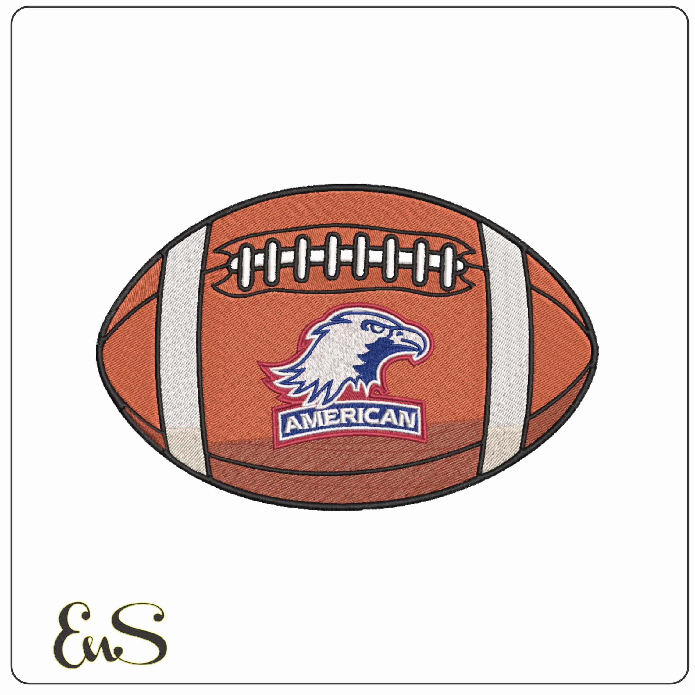 American University Eagles Eagle Head Football Embroidery Design