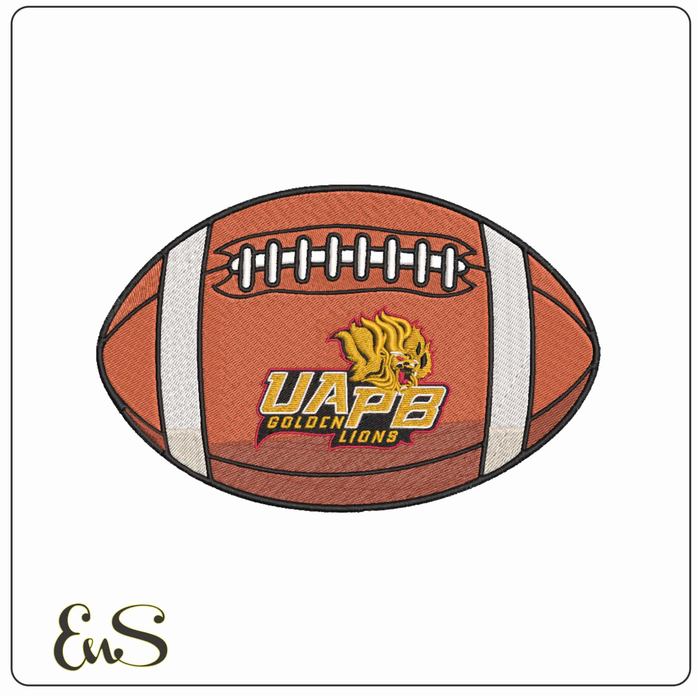 UAPB Golden Lions Lion Head Football Embroidery Design