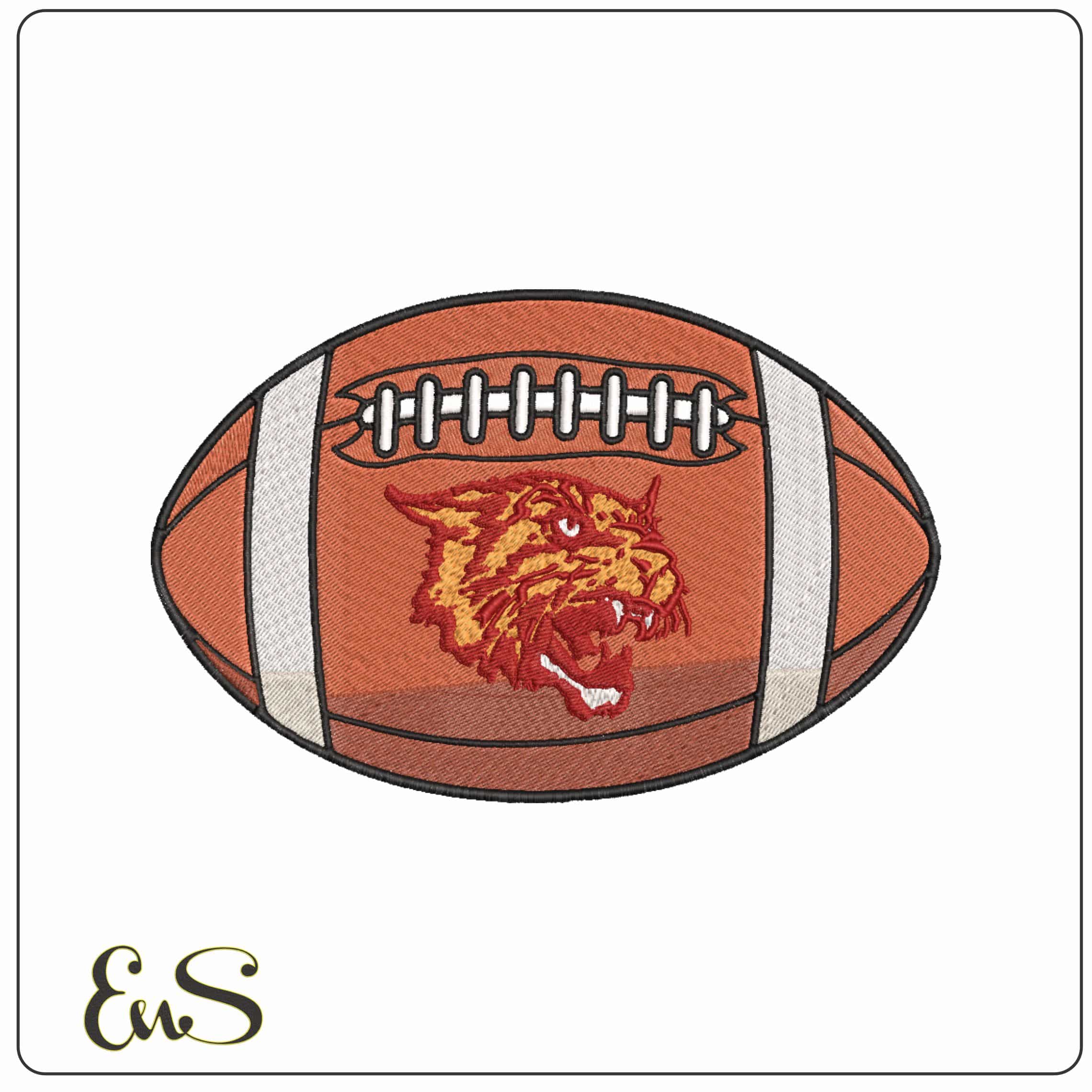 Bethune-Cookman Wildcats Wildcat Head Football Embroidery Design