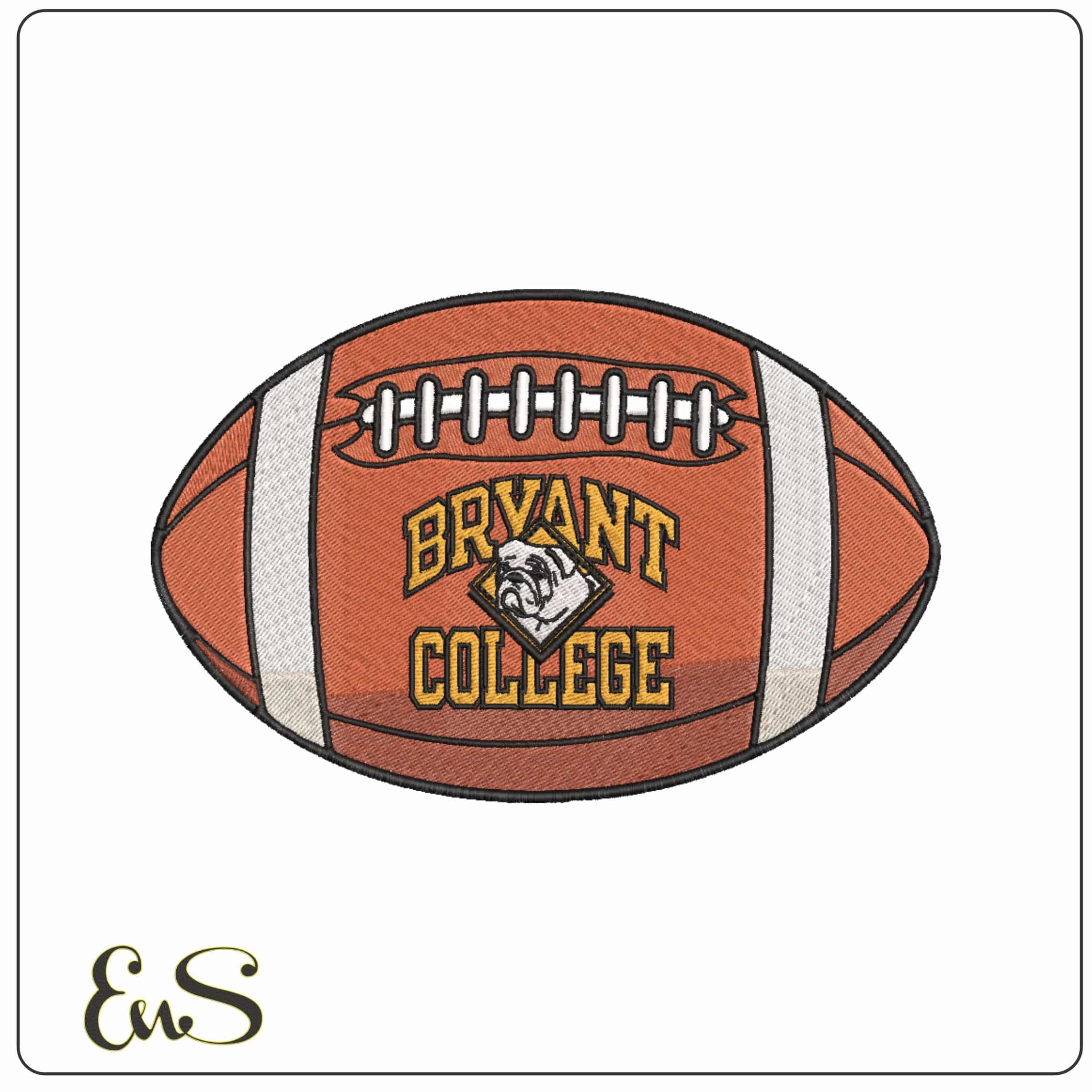 Bryant College Bulldogs 1994-2004 Diamond Football Embroidery Design