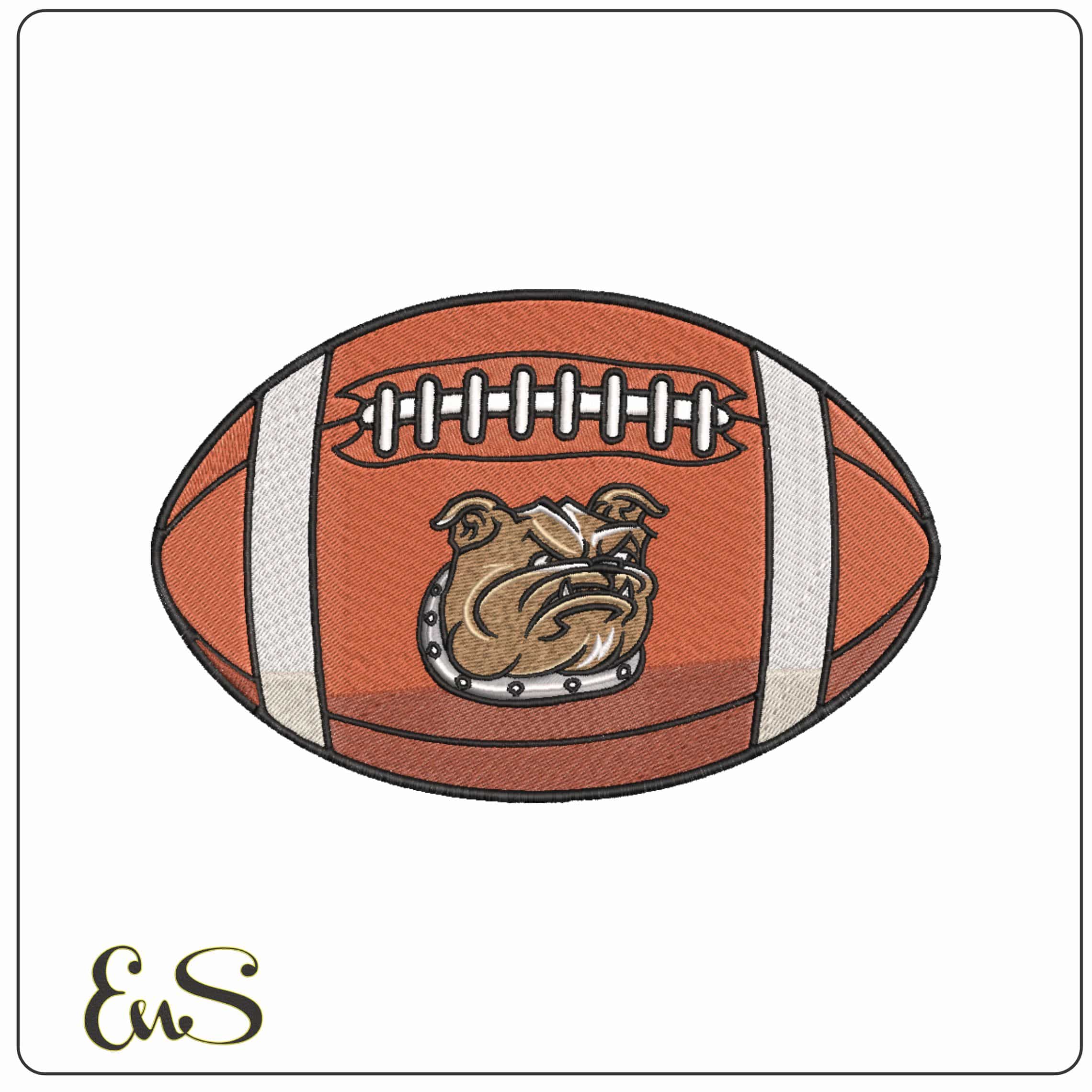 Bryant Bulldogs Tupper Mascot Football Embroidery Design