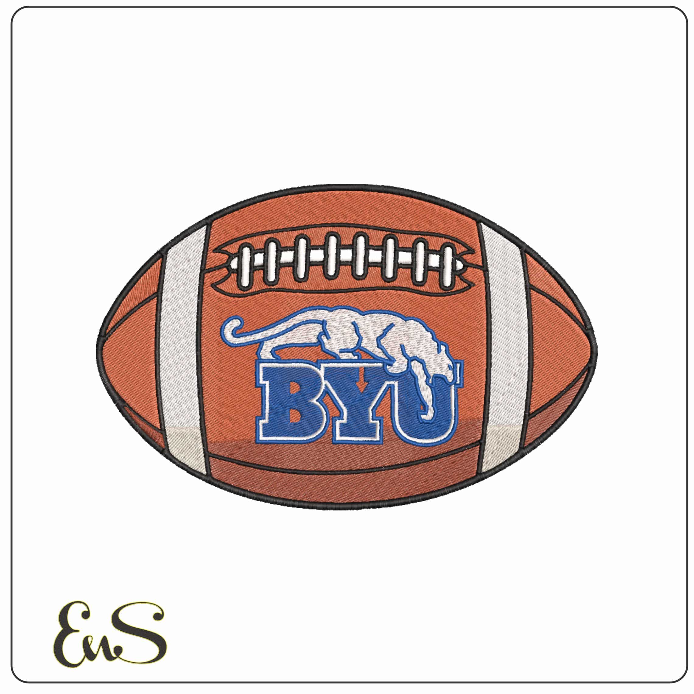 American Football BYU Cougars 1982 to 1999  University   - Elegant embroidery design file-instant download