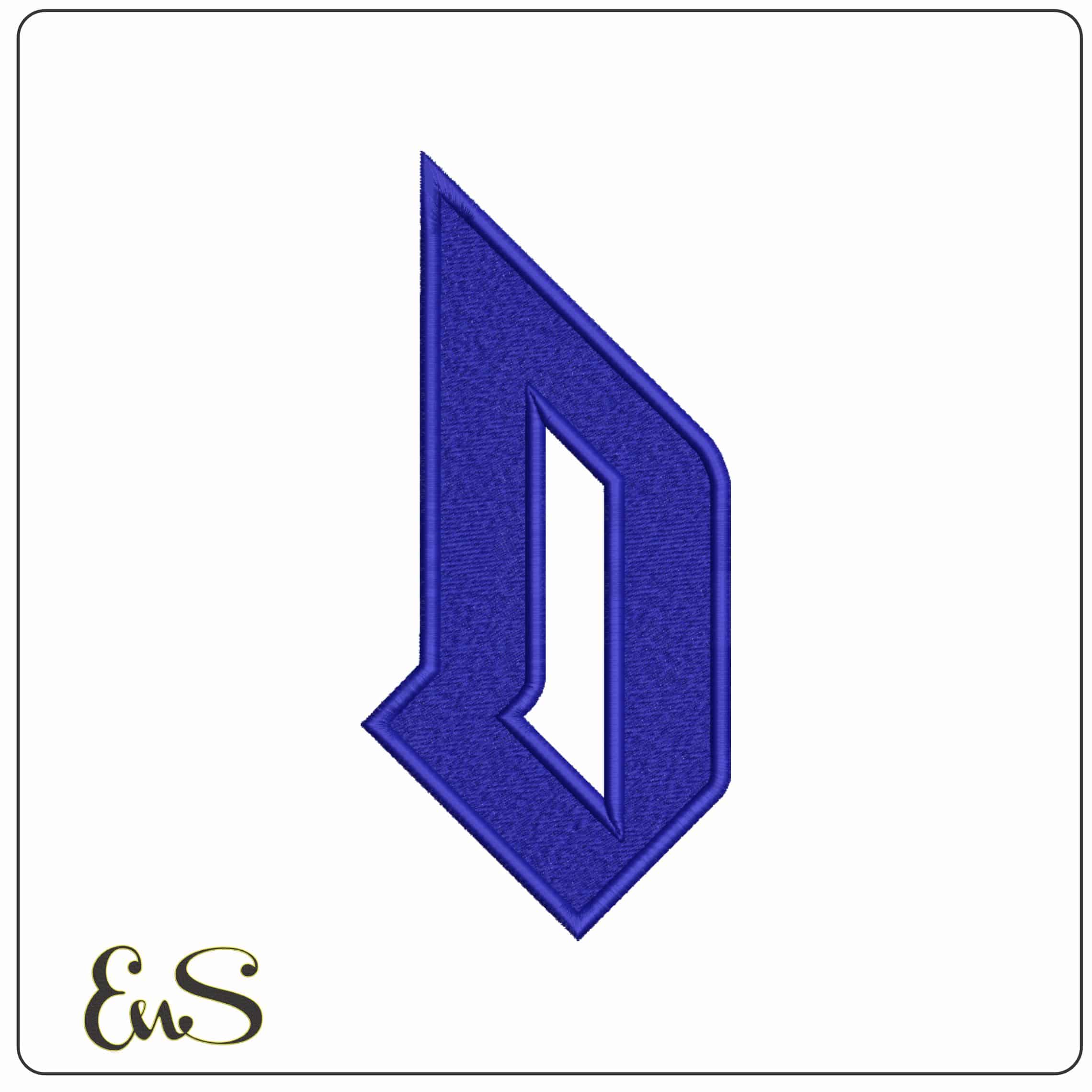 Duquesne Dukes 2019 D Logo Embroidery Design