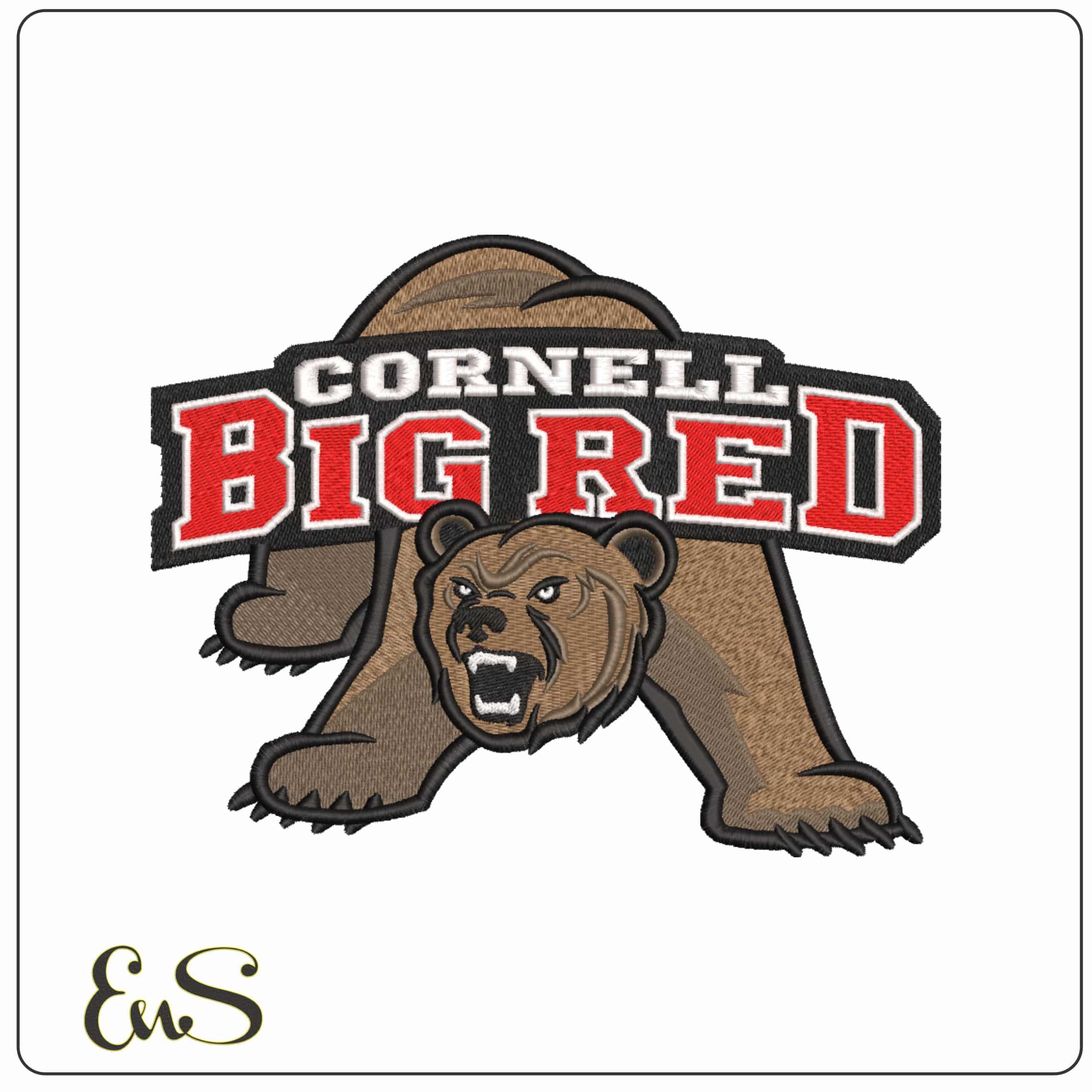 Cornell Big Red 2002 to 2018 Cornell University  - Elegant embroidery design file-instant download