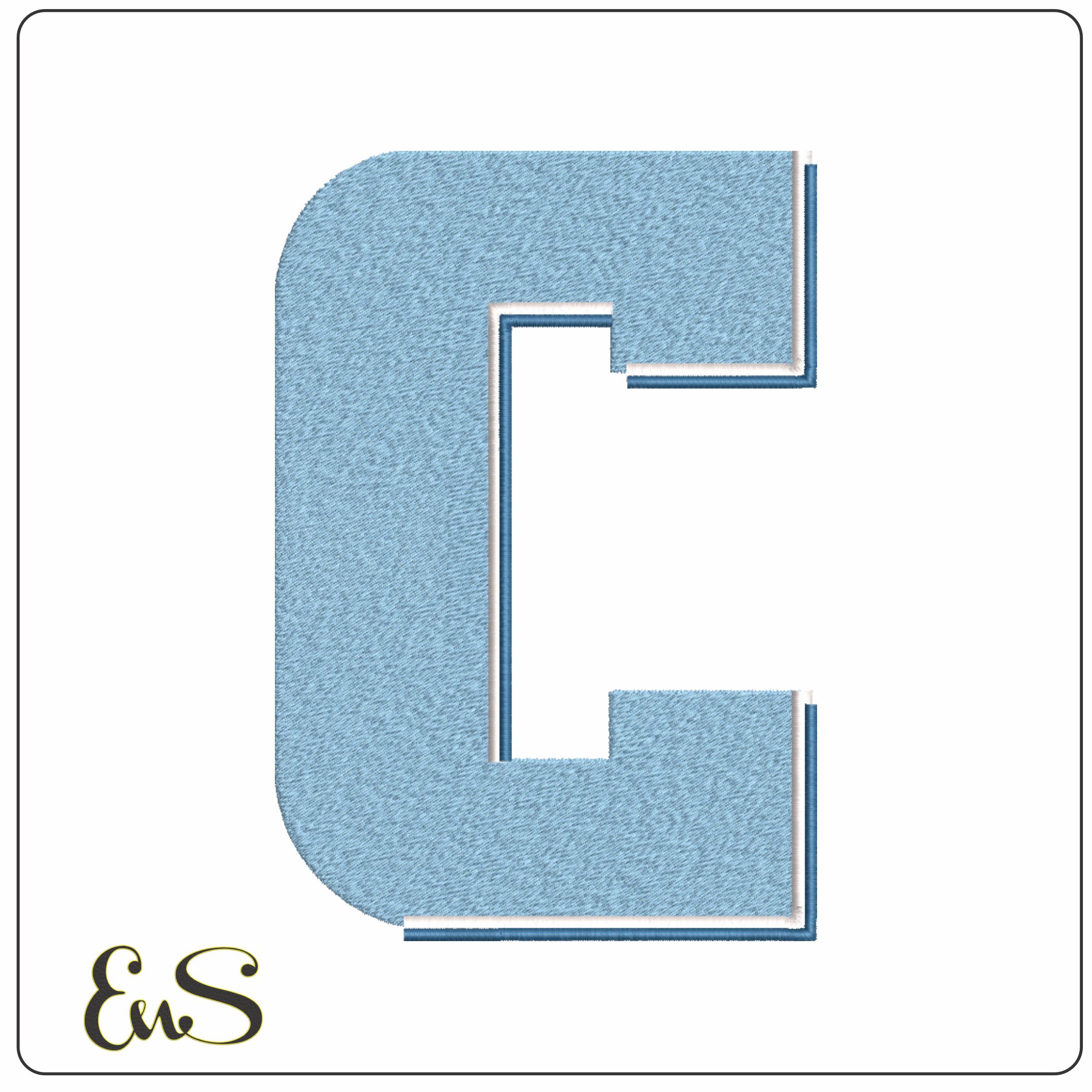Columbia Lions Alternate Block C Logo Embroidery Design