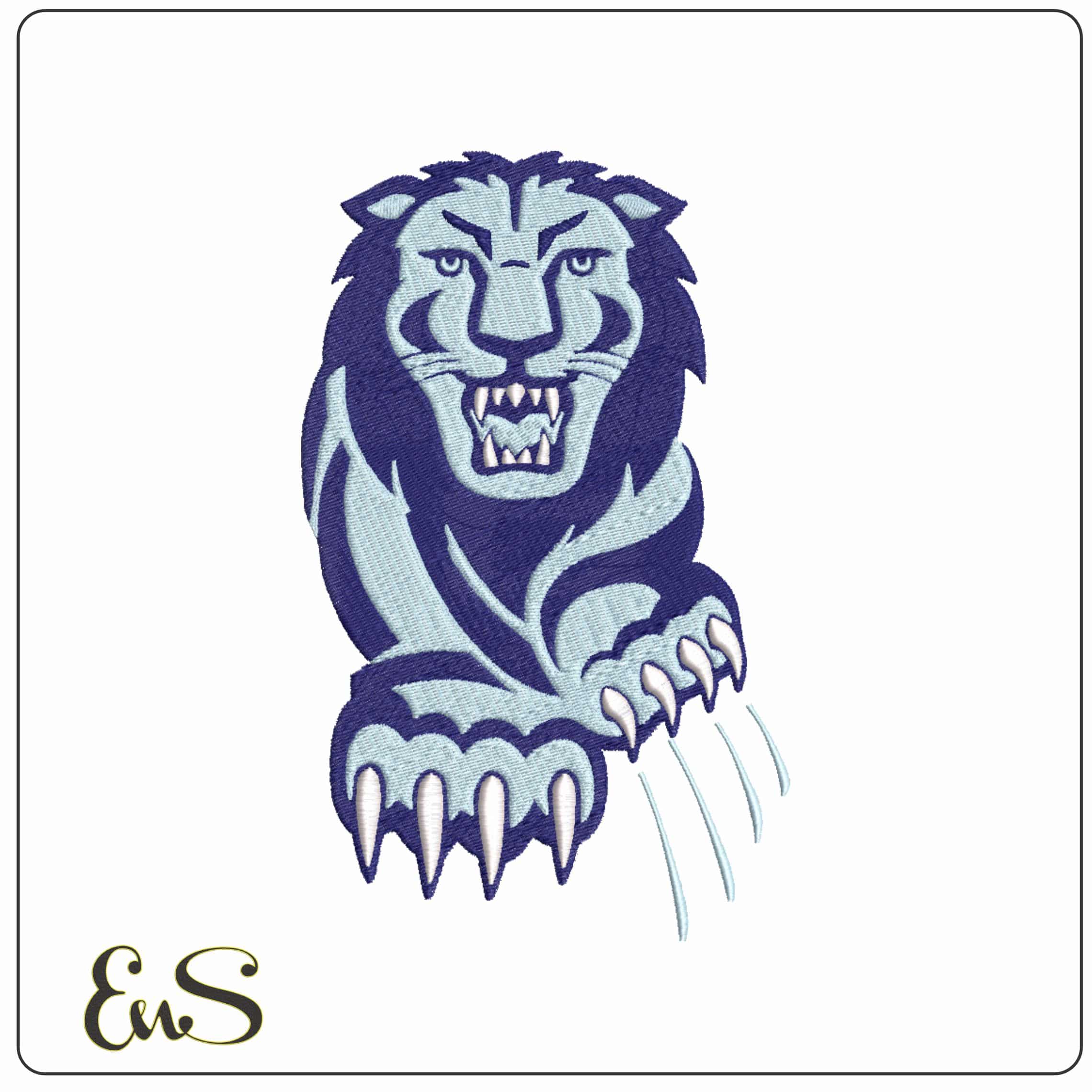 Columbia Lions 1997-2006 Roaring Lion Logo Embroidery Design