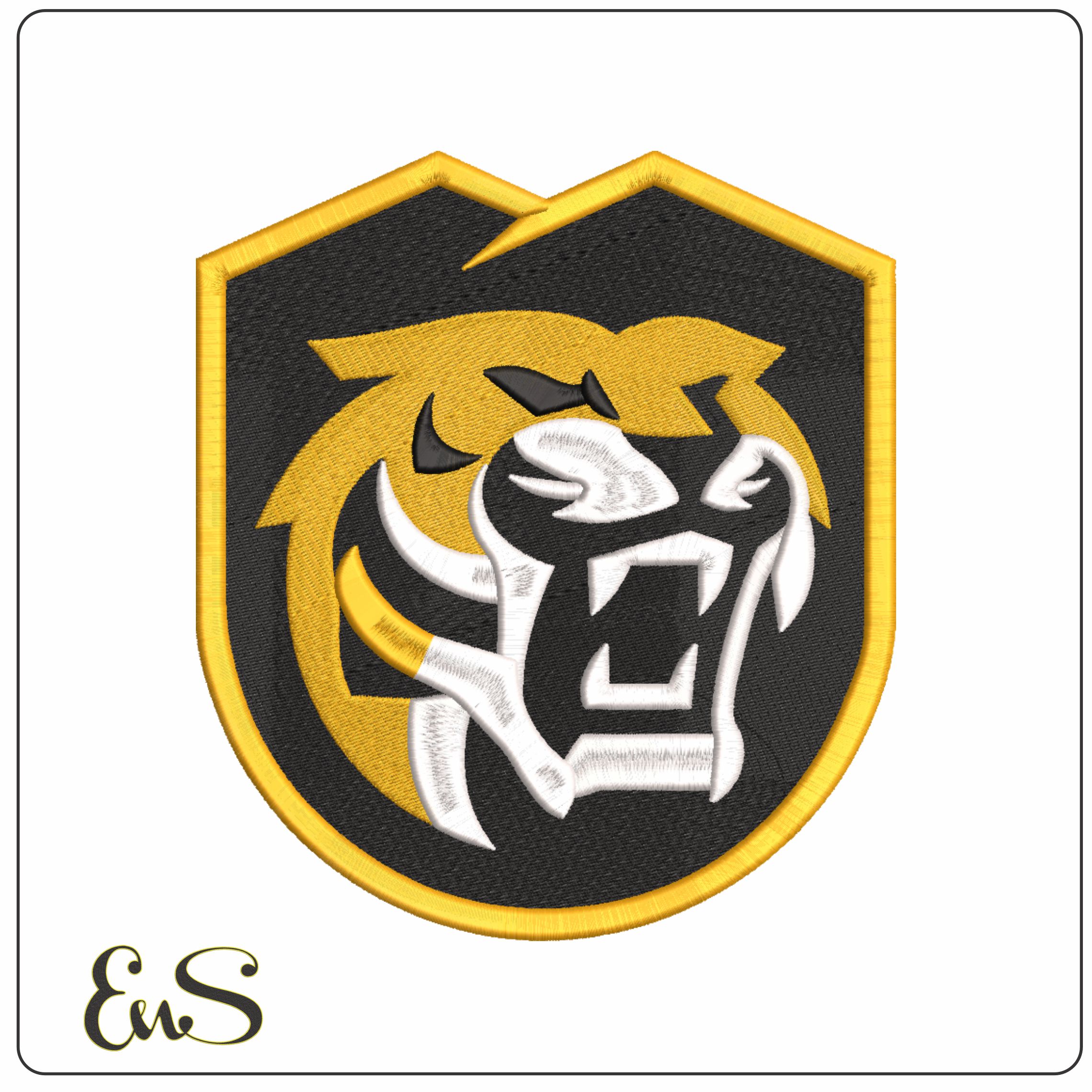 Colorado College Tigers 2019 Shield Logo Embroidery Design