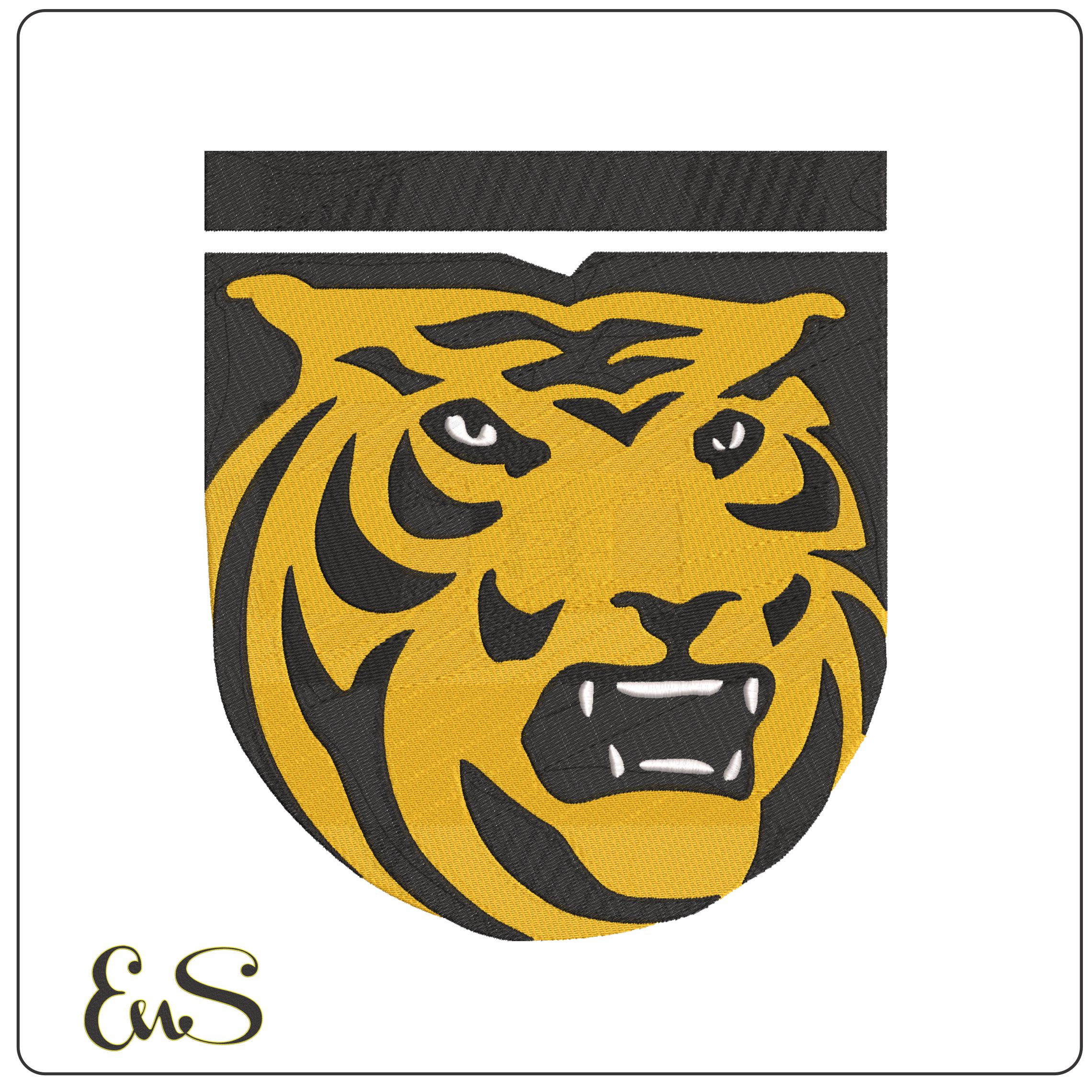 Colorado College Tigers 1978-2019 Roaring Tiger Head Embroidery Design