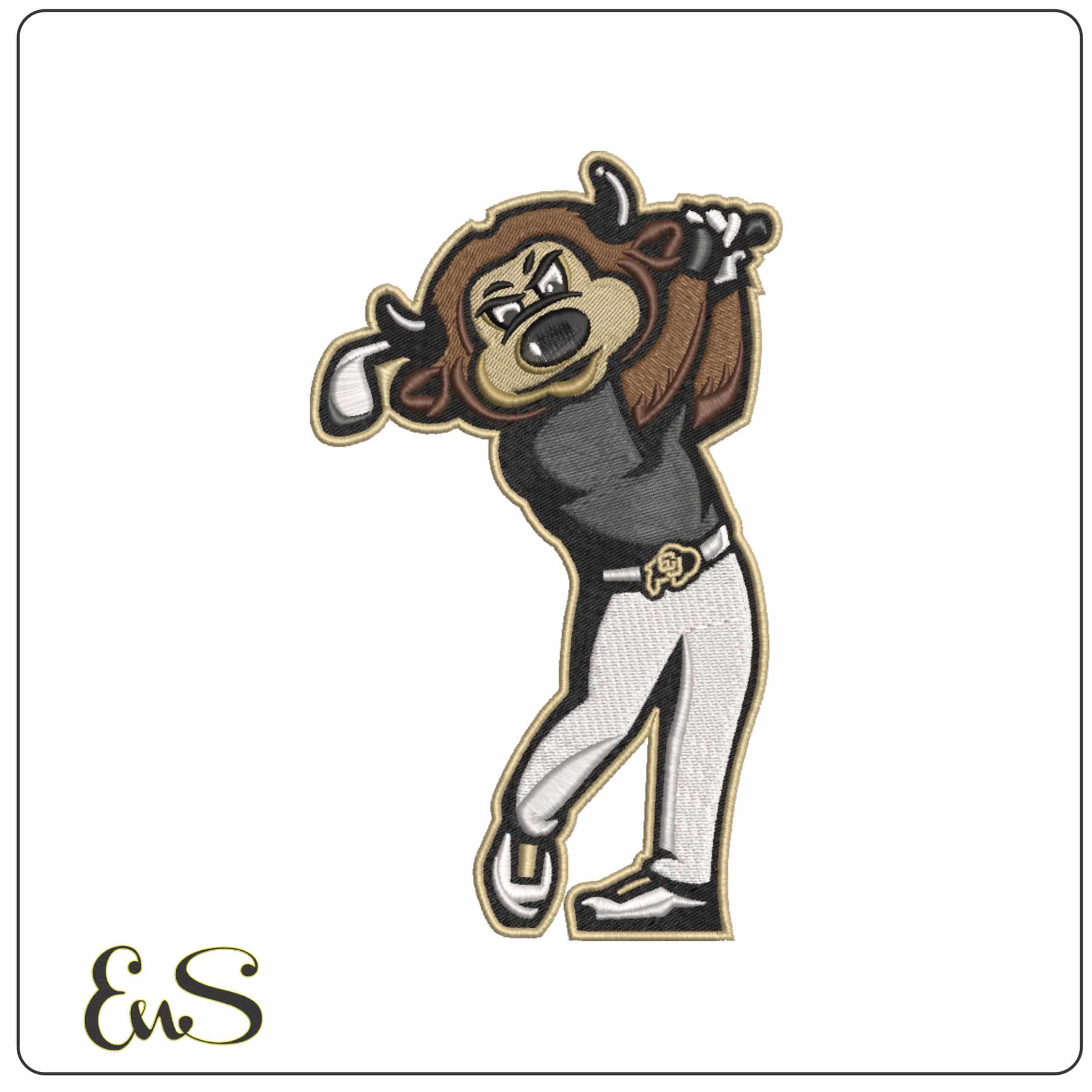 Colorado Buffaloes Mascot Embroidery Design