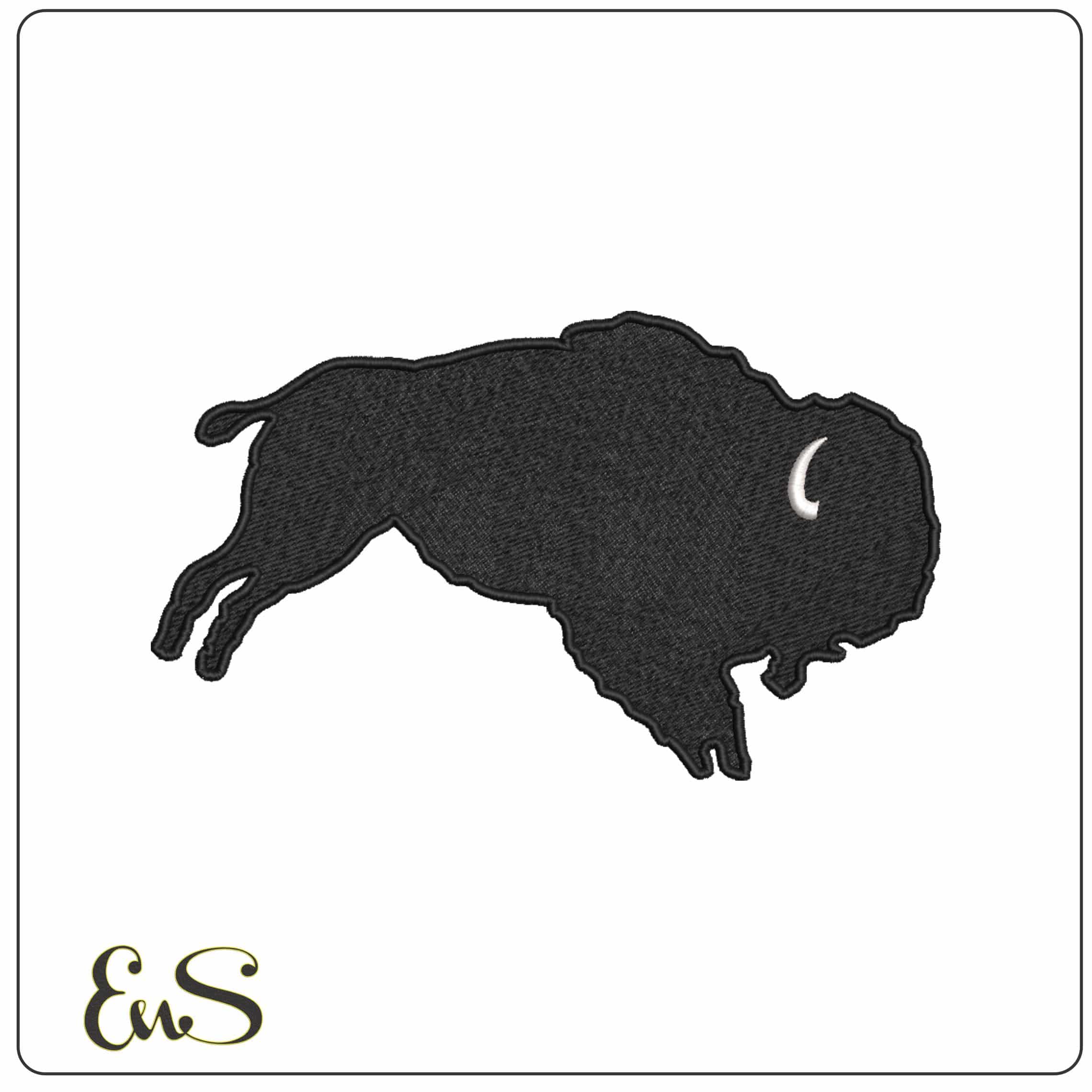 Colorado Buffaloes 1950-1967 Charging Buffalo Embroidery Design