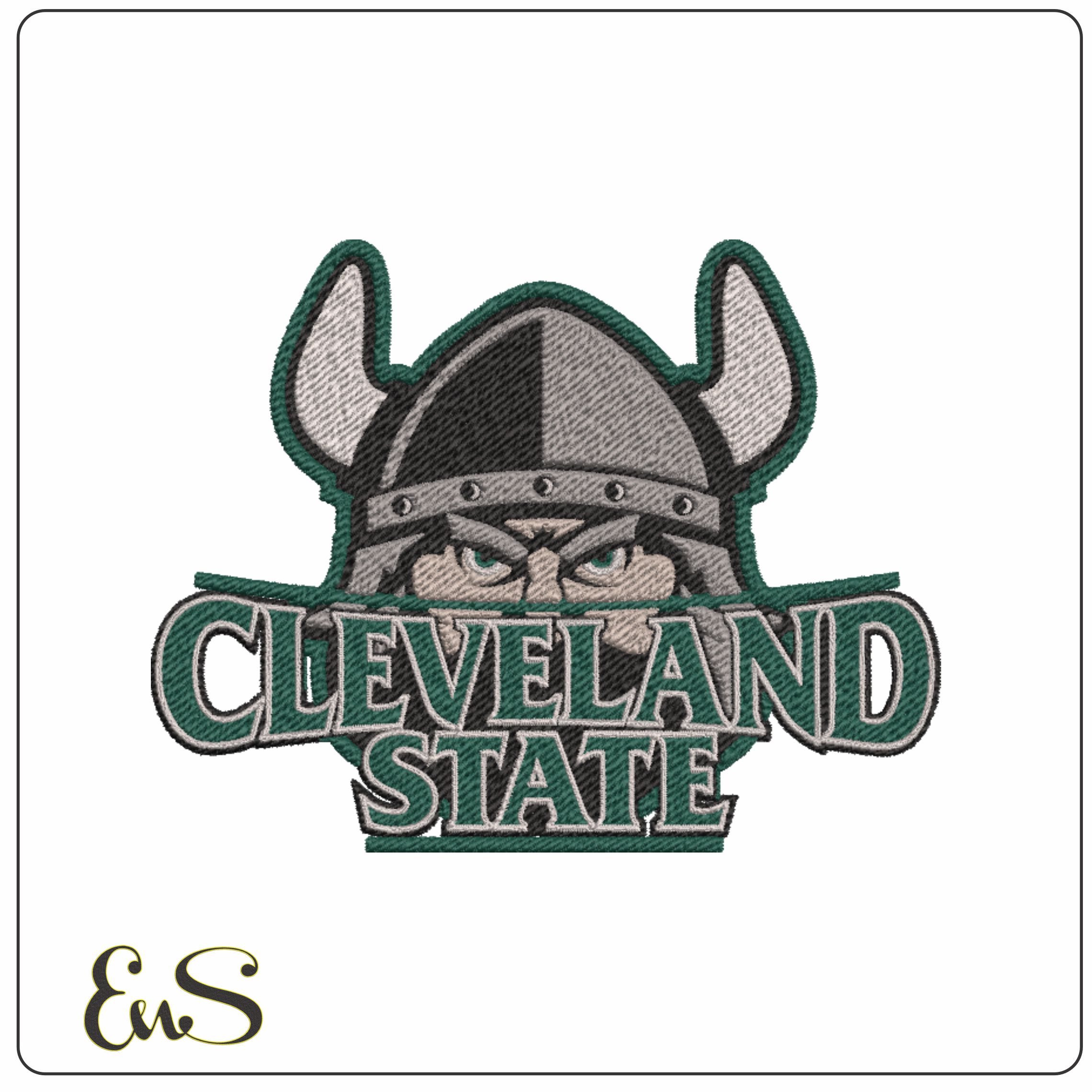 Cleveland State Vikings Alternative University - Elegant embroidery design file-instant download