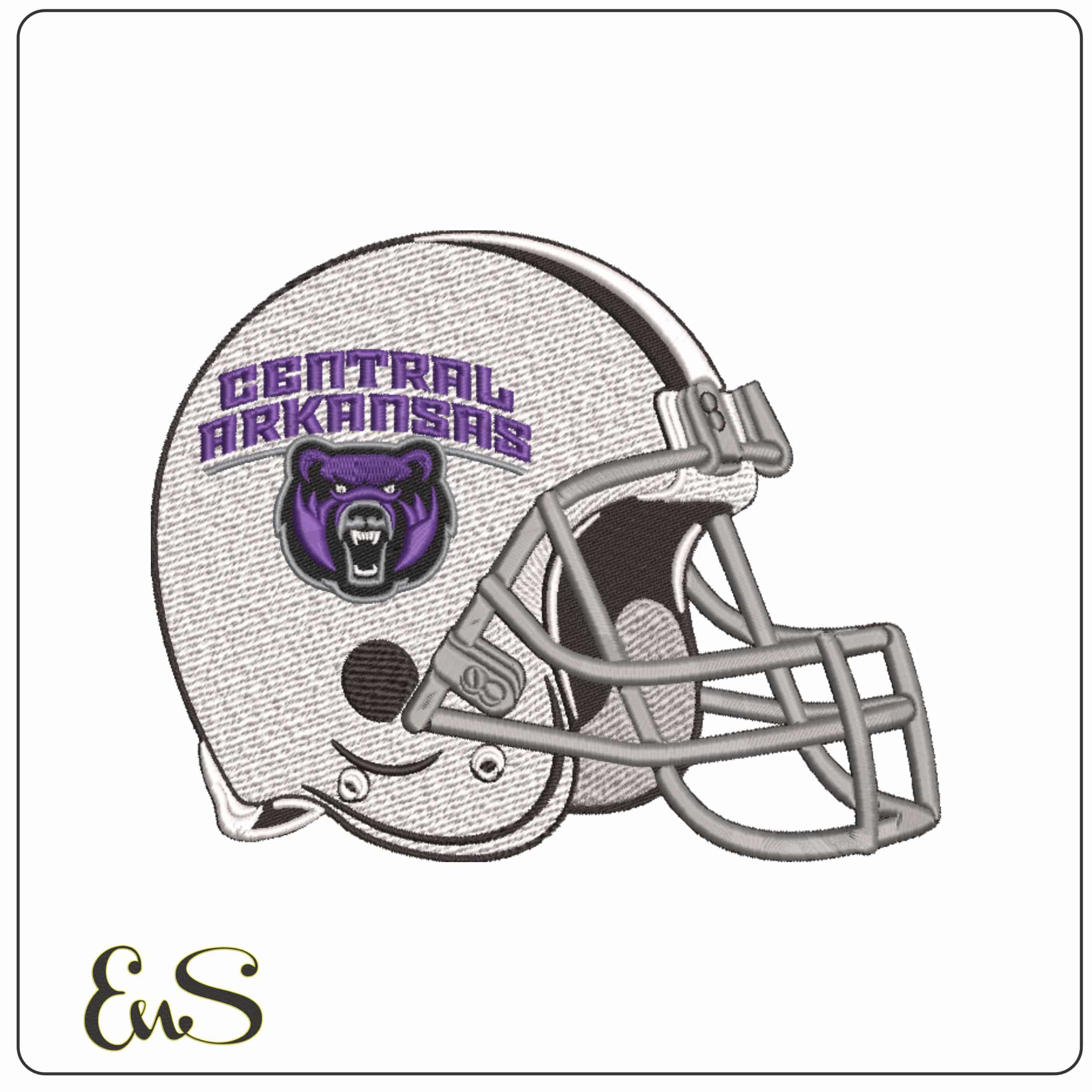 American Football Helmet Central Arkansas Bears 2017 - Elegant embroidery design file-instant download