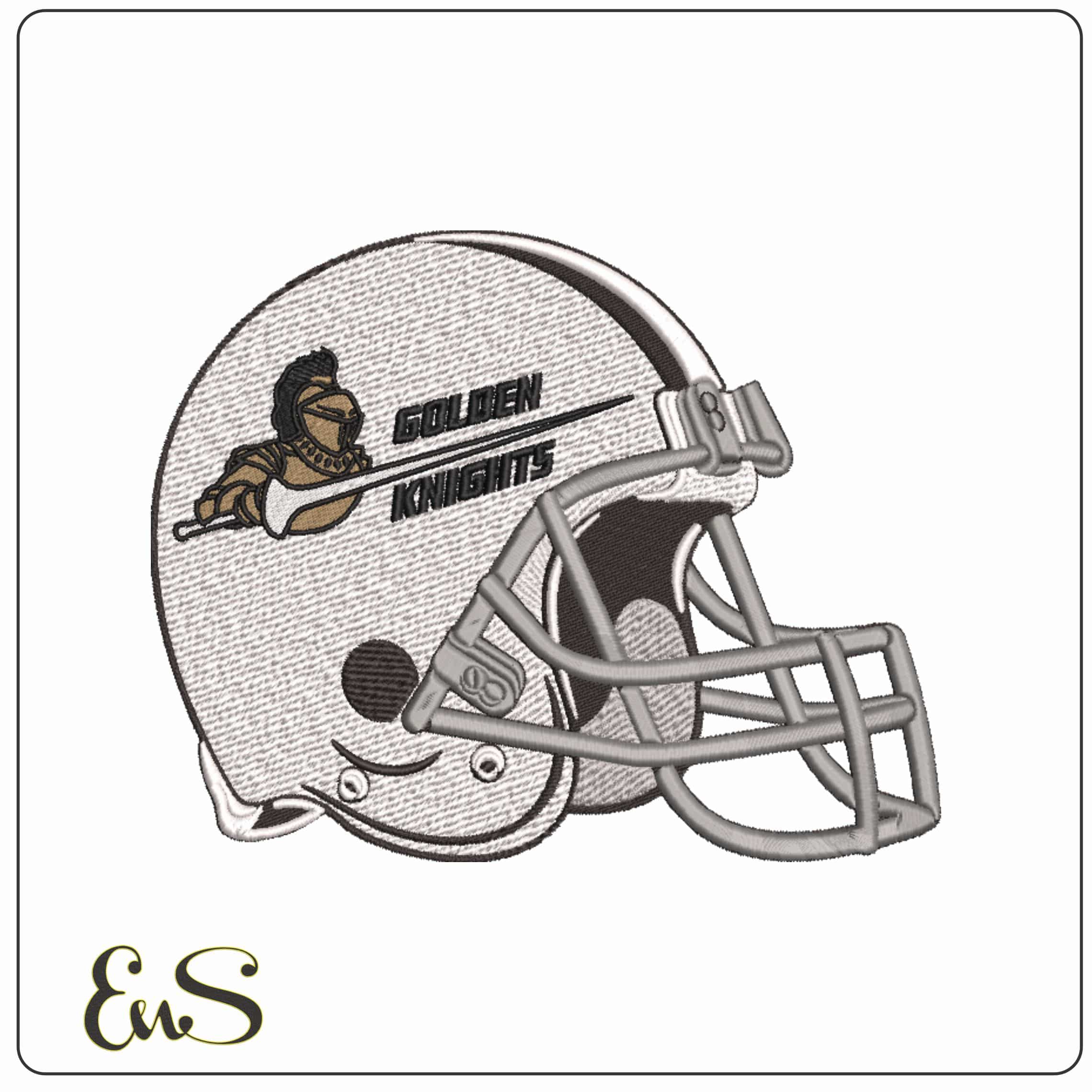 American Football Helmet Central Florida Knights 1993 to 2007     - Elegant embroidery design file-instant download