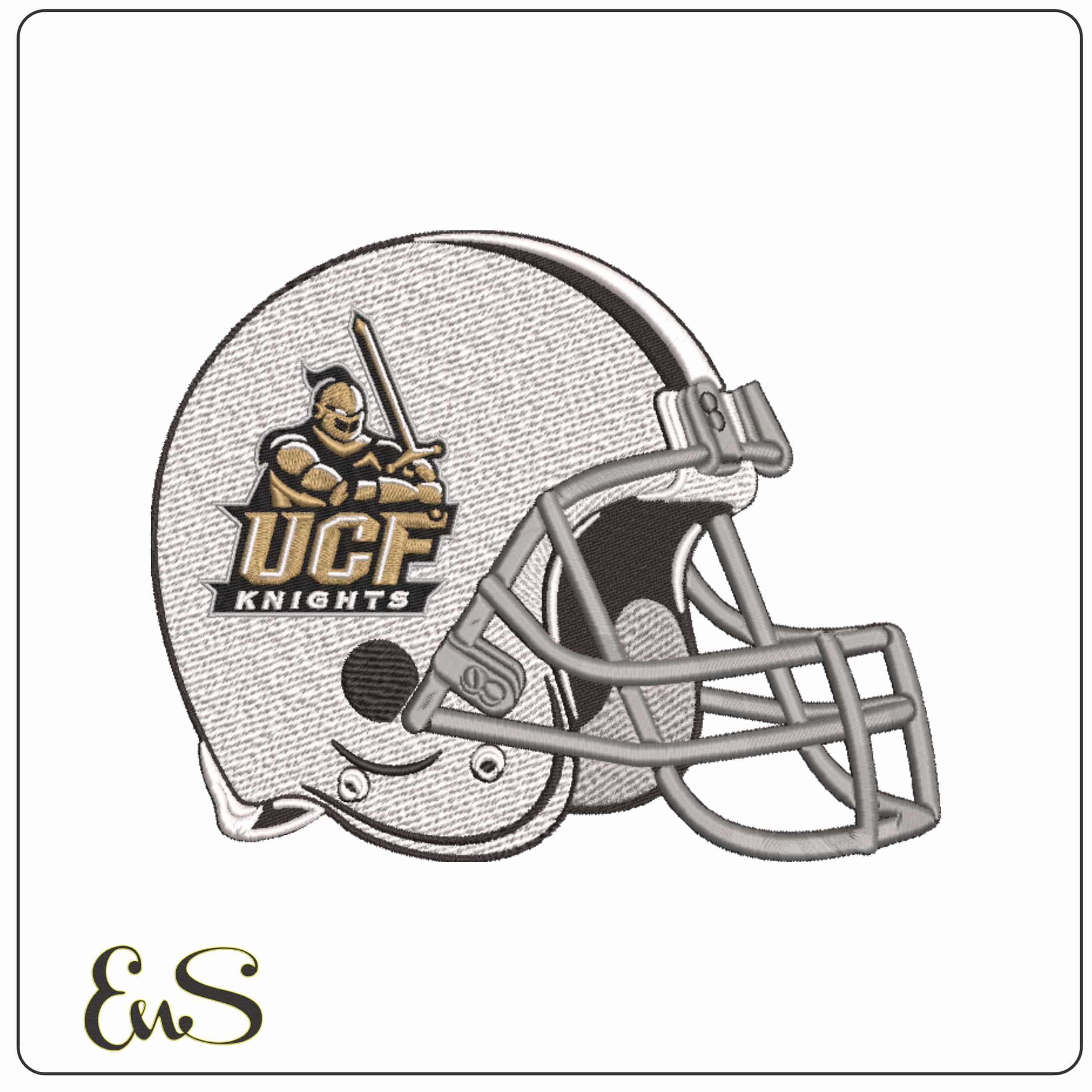 American Football Helmet Central Florida Knights 2007 to 2012     - Elegant embroidery design file-instant download