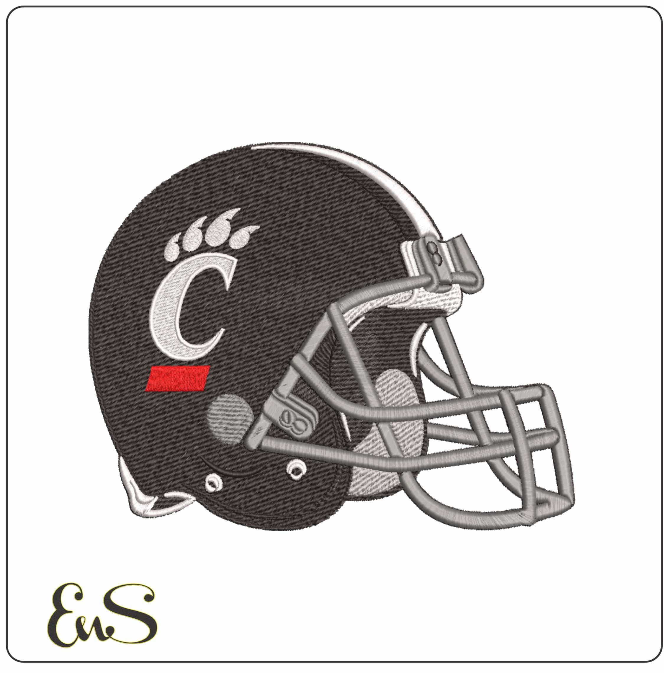 American Football Helmet Cincinnati Bearcats 2005 University - Elegant embroidery design file-instant download
