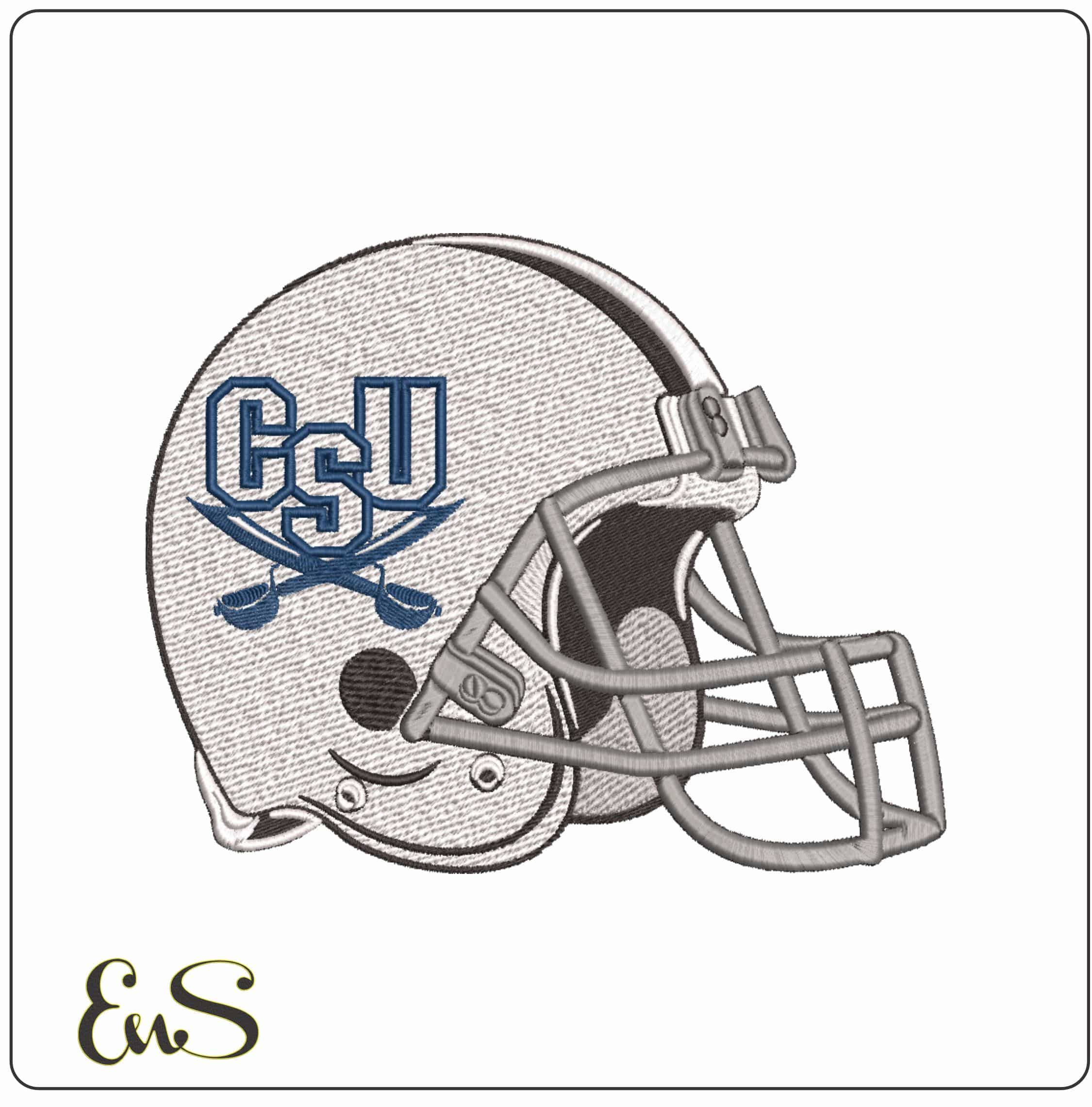 Charleston Southern Buccaneers 2004-2015 Football Helmet Embroidery Design