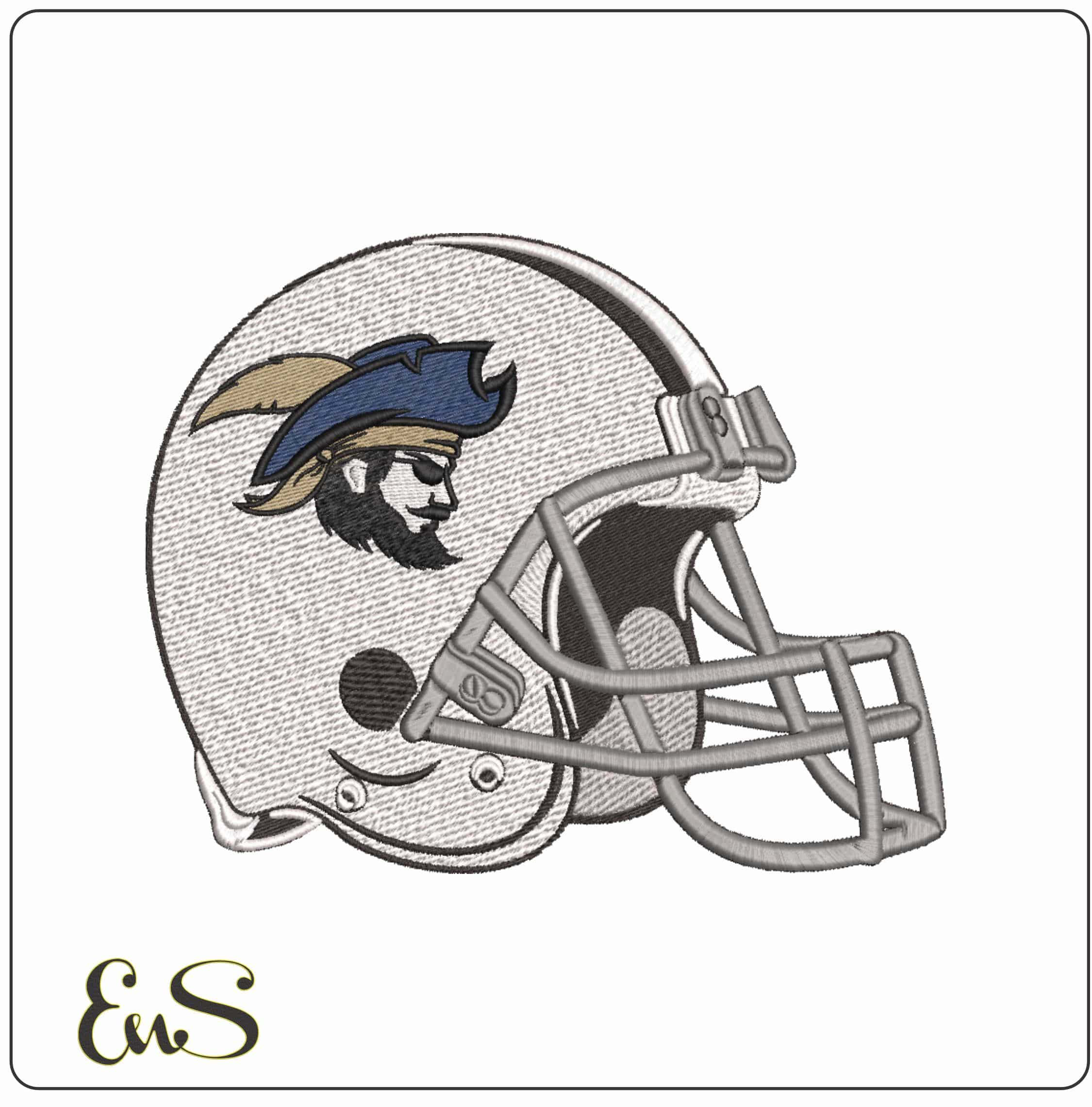 Charleston Southern Buccaneers 2021 Logo Football Helmet Embroidery Design