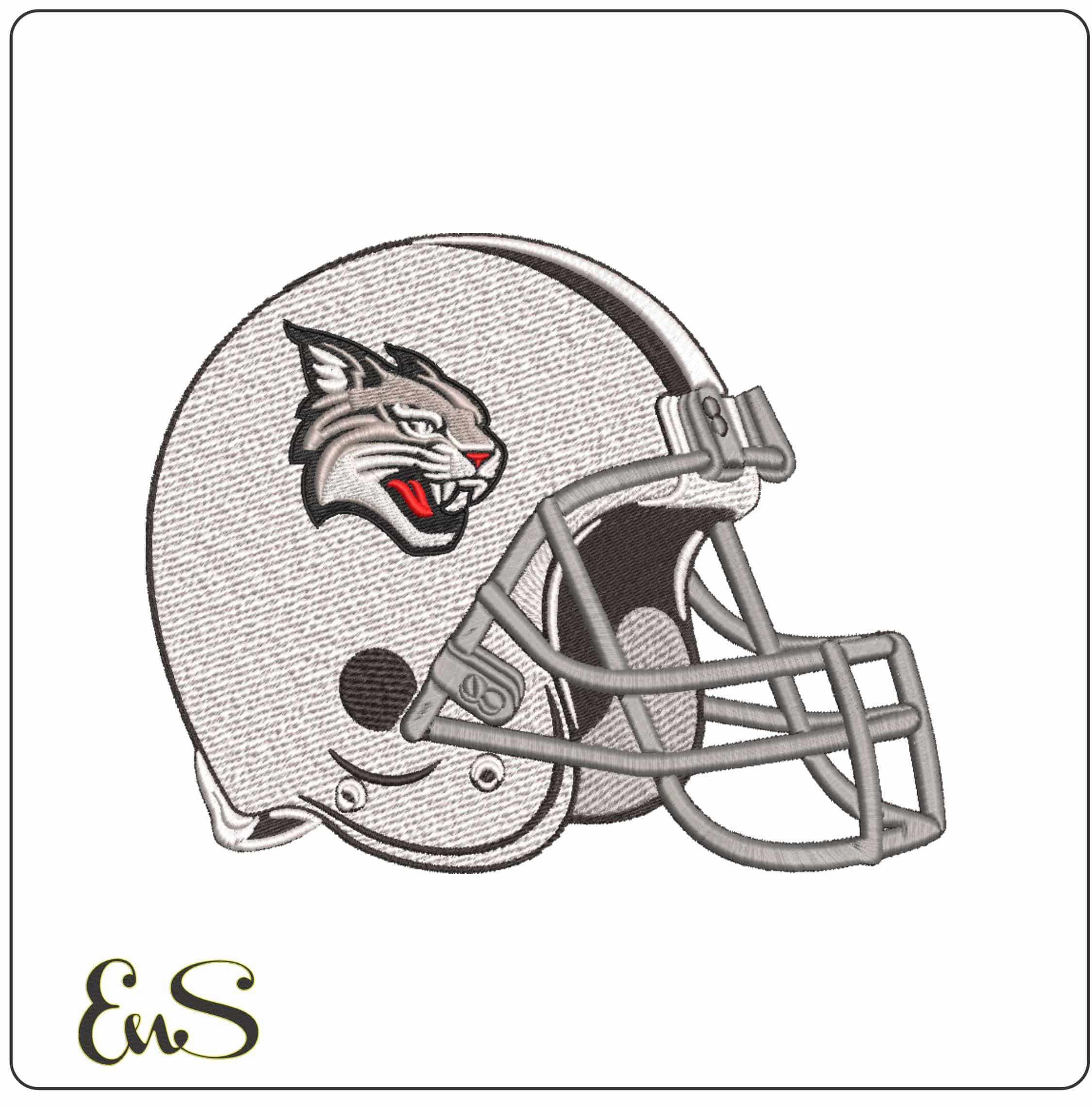 Davidson Wildcats 2023 Logo Football Helmet Embroidery Design