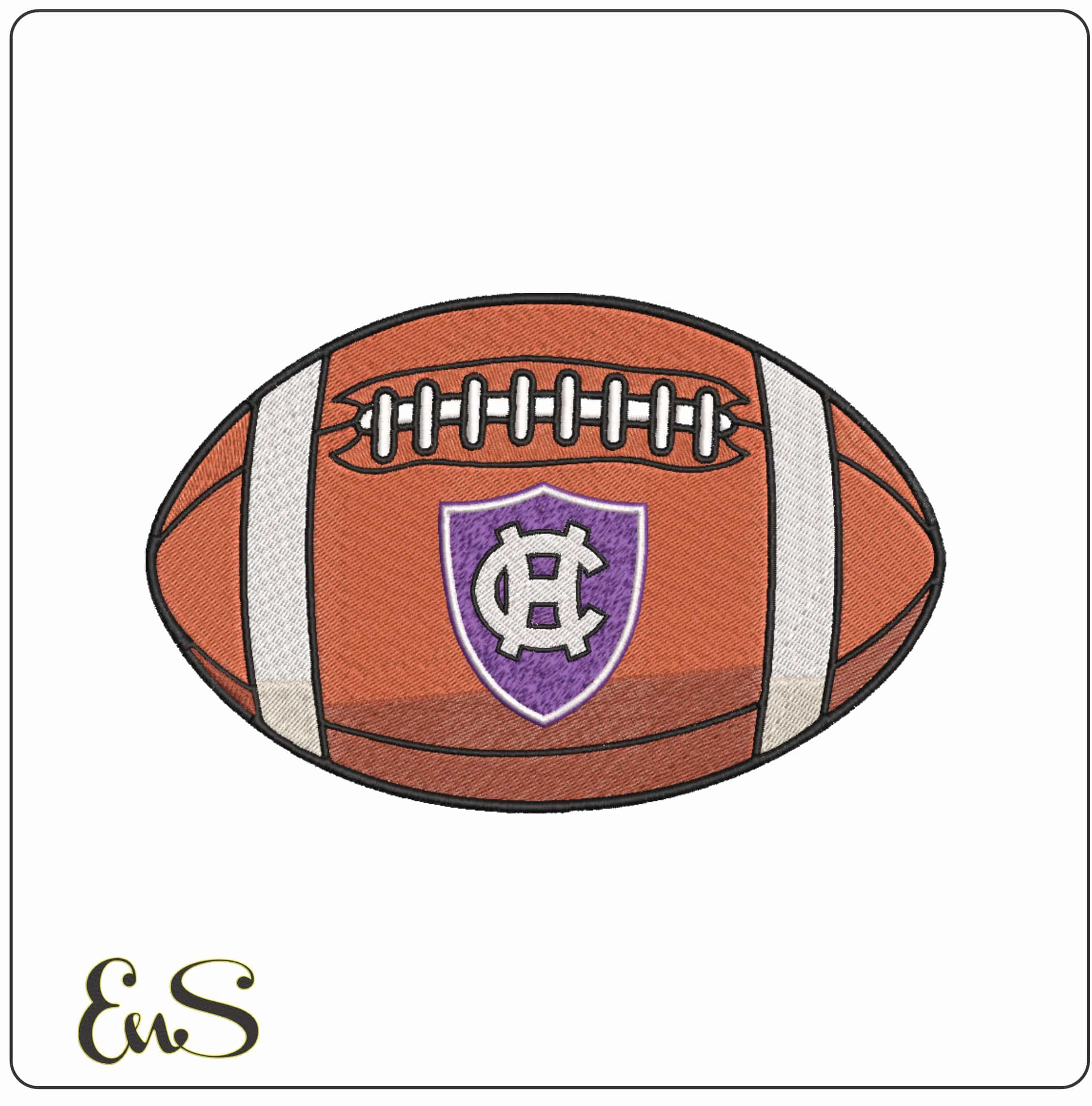 Holy Cross Crusaders 2018 HC Shield Football Embroidery Design